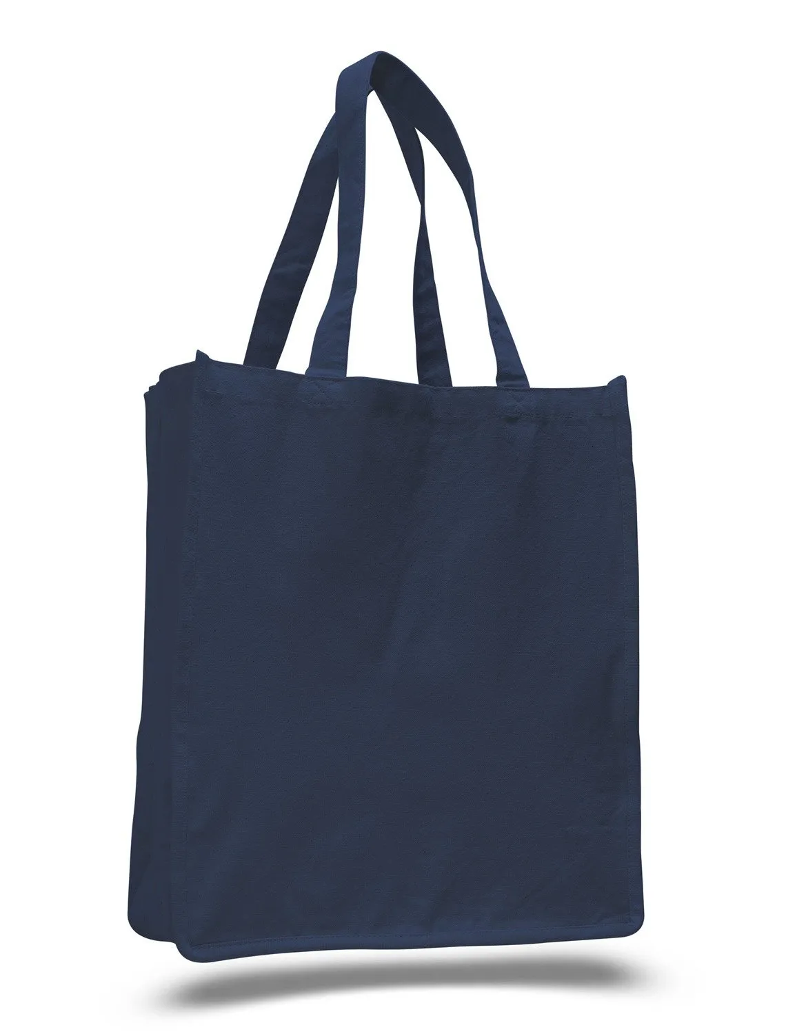 12 ct Jumbo Size Heavy Canvas Wide Shopper Tote Bag - By Dozen