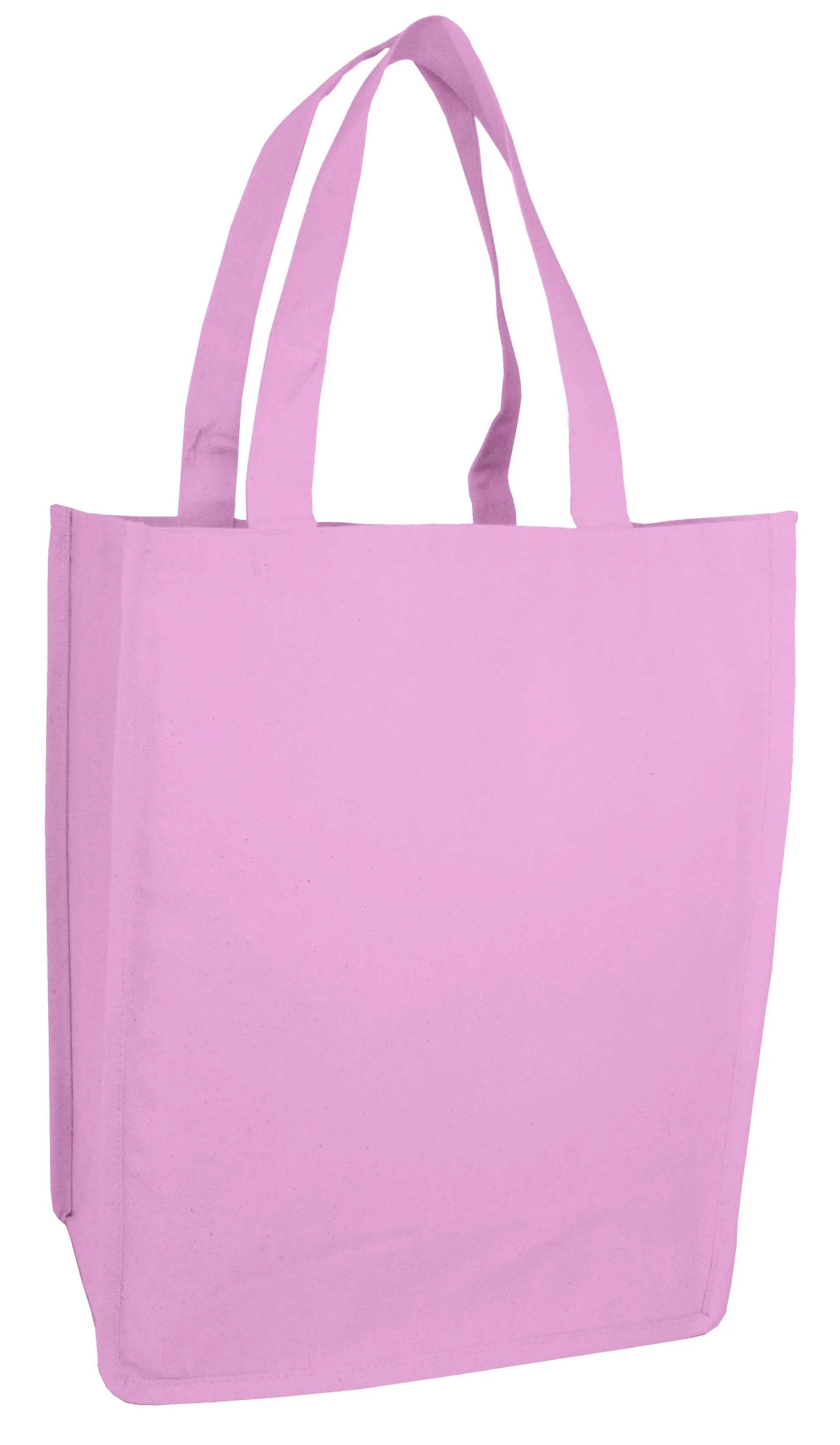 12 ct Jumbo Size Heavy Canvas Wide Shopper Tote Bag - By Dozen