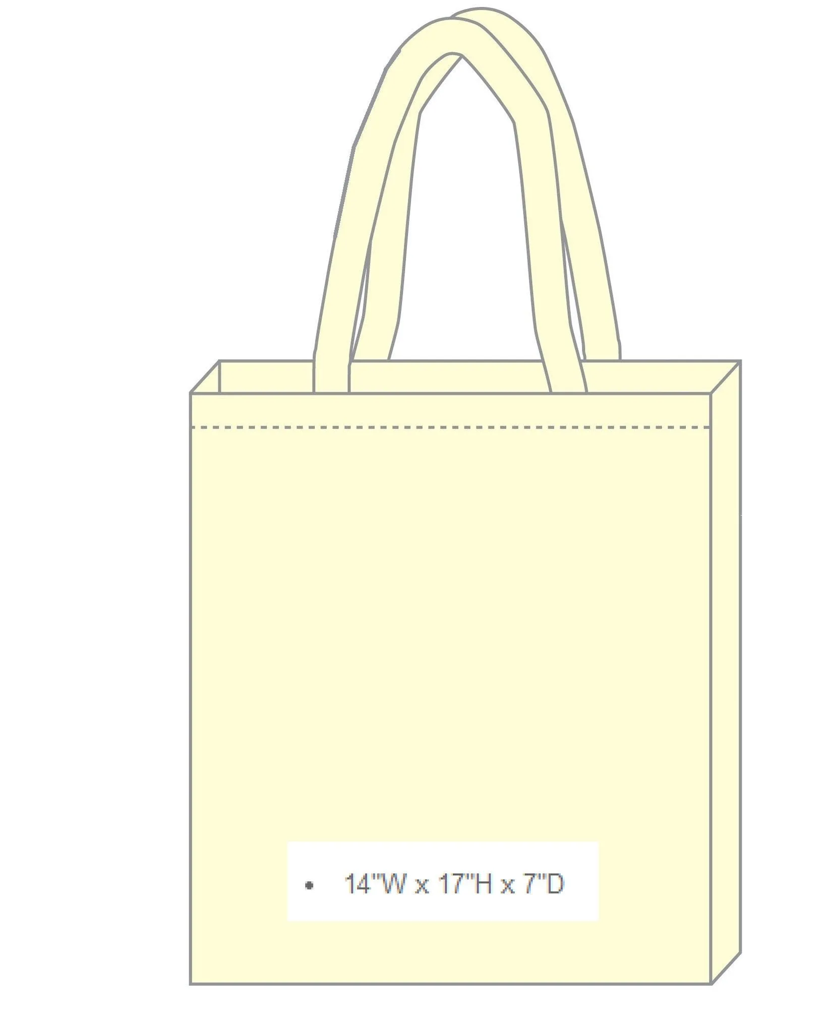 12 ct Jumbo Size Heavy Canvas Wide Shopper Tote Bag - By Dozen