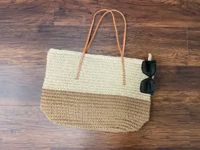 Beach Bag Tote in Tan