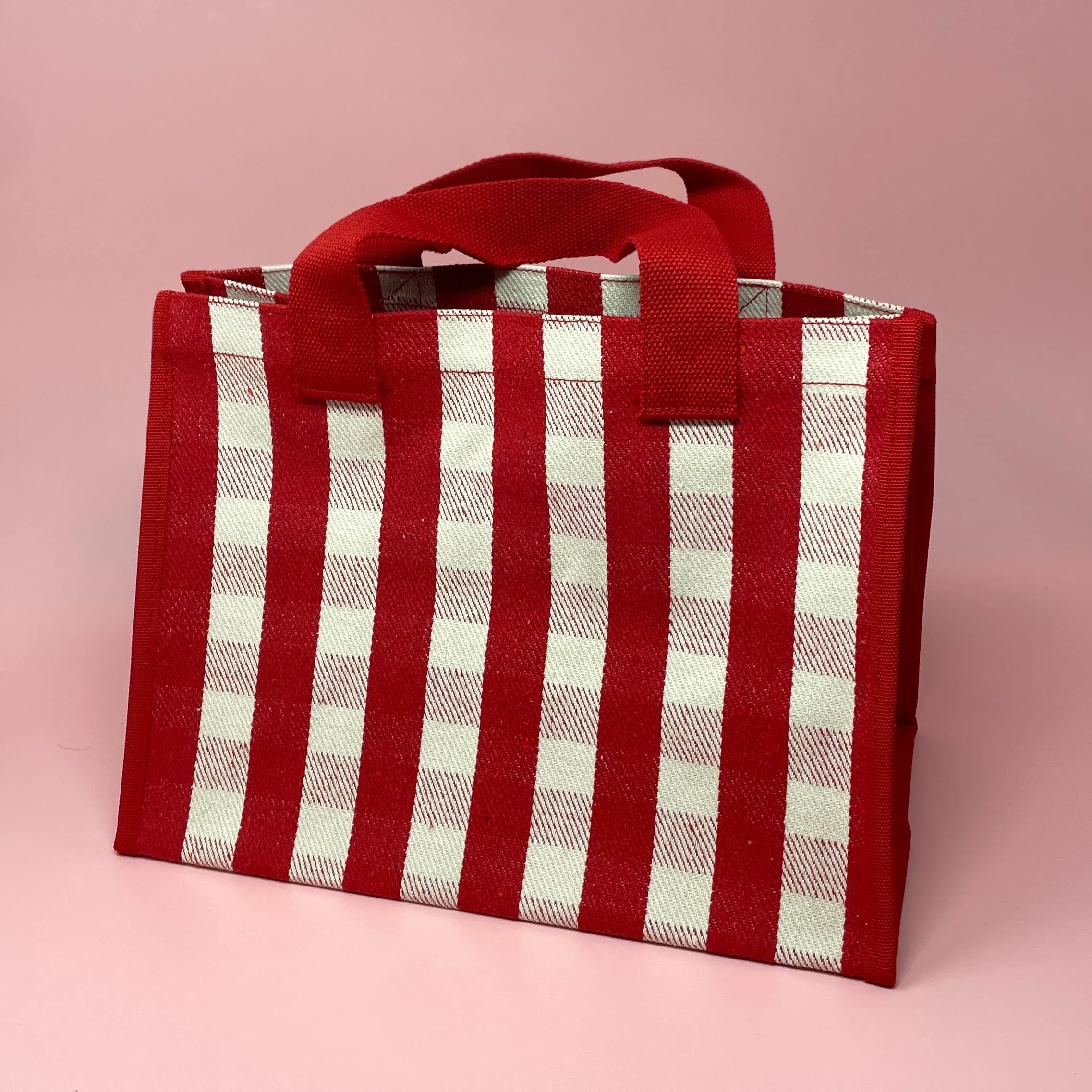 Big Check Shopping Tote
