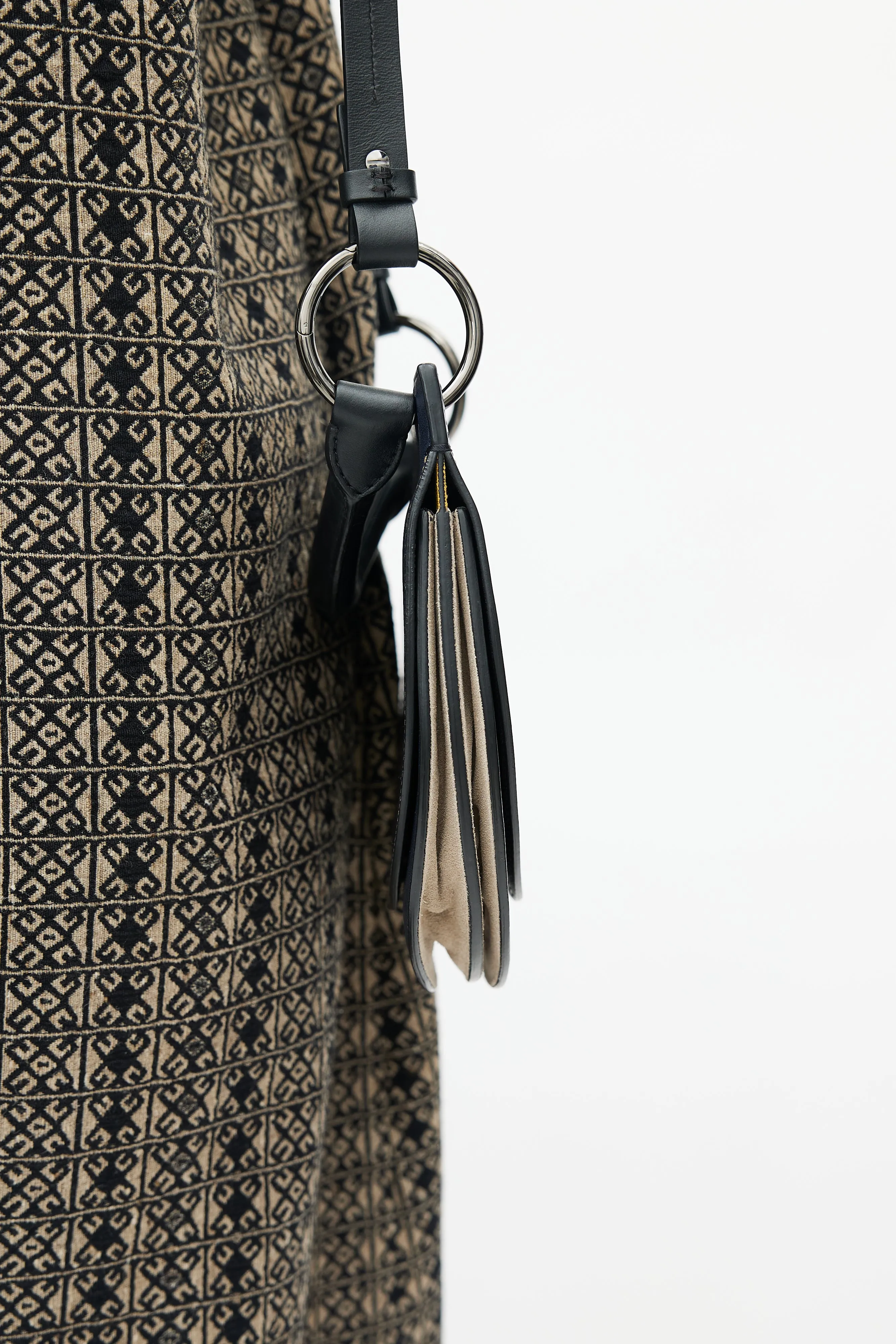 Blue Leather Double Sided Saddle Bag