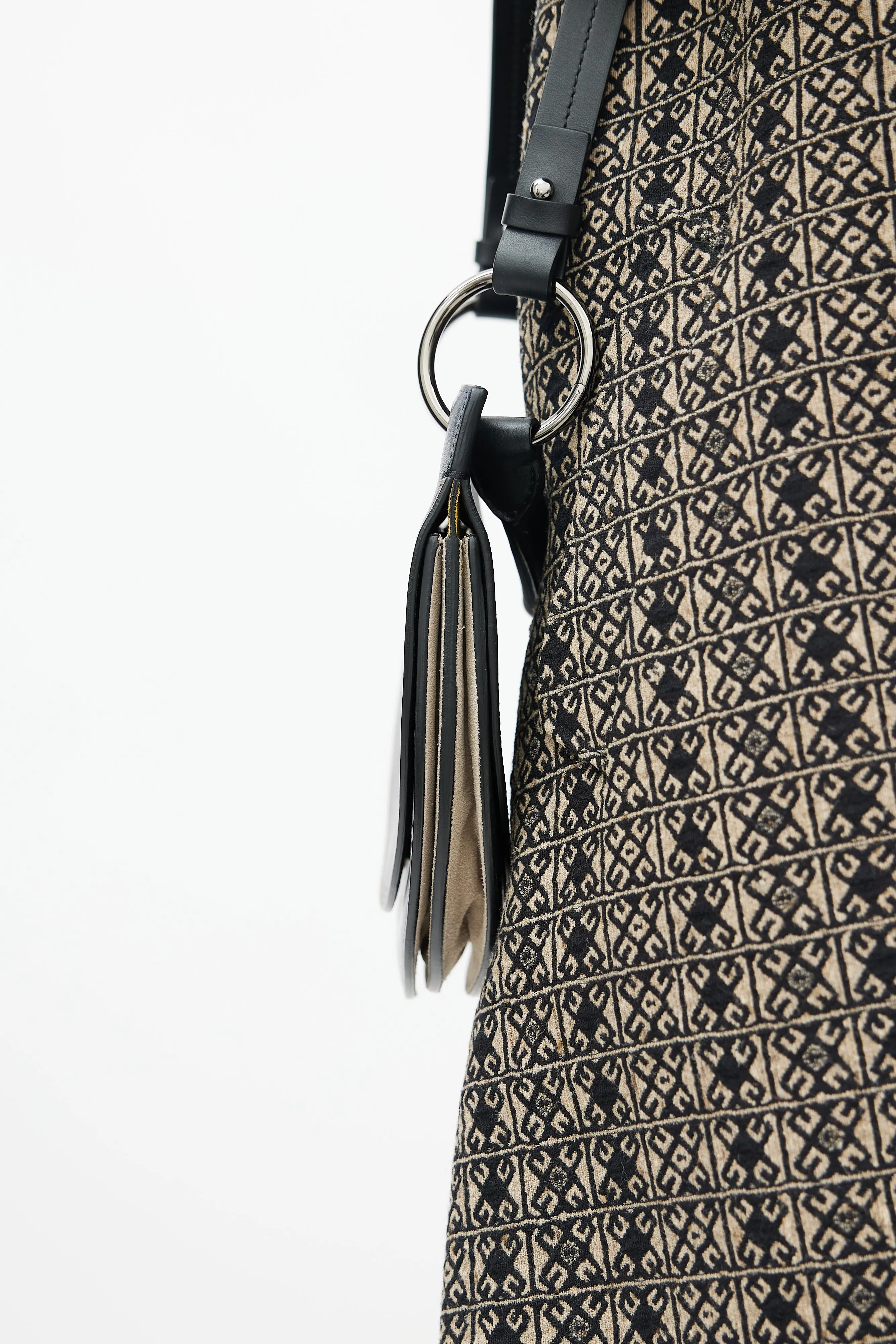 Blue Leather Double Sided Saddle Bag