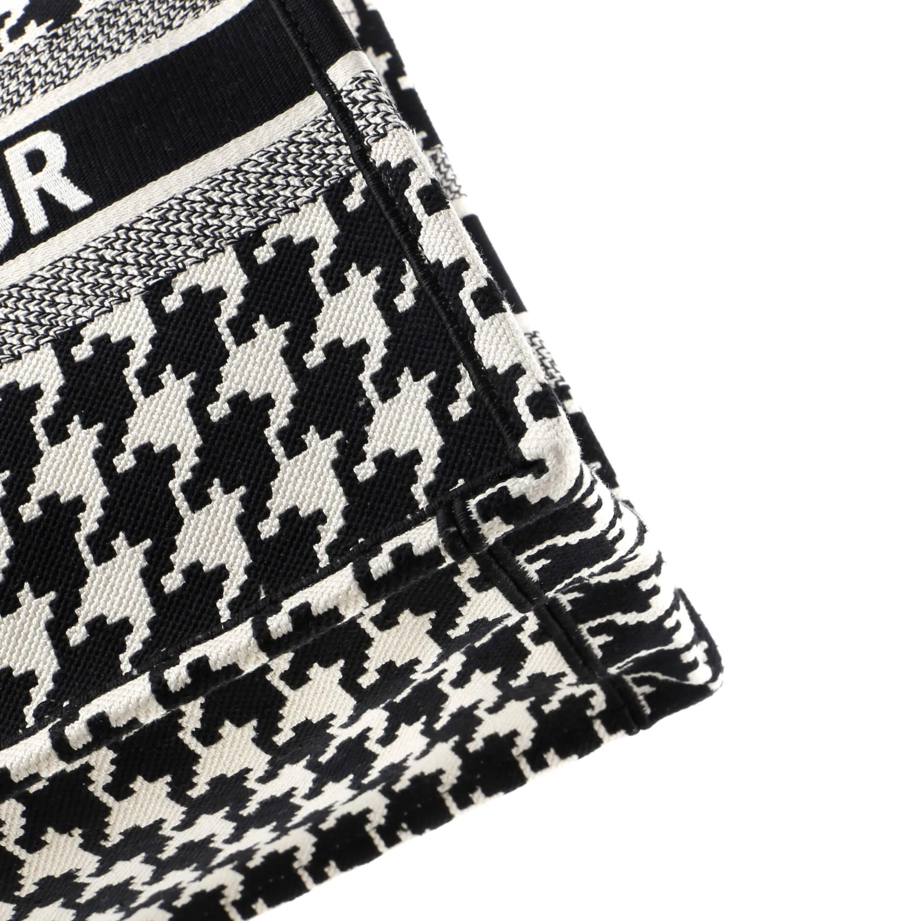 Book Tote Houndstooth Canvas Medium