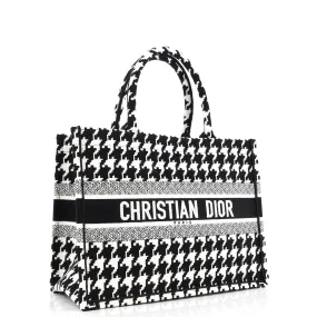 Book Tote Houndstooth Canvas Medium