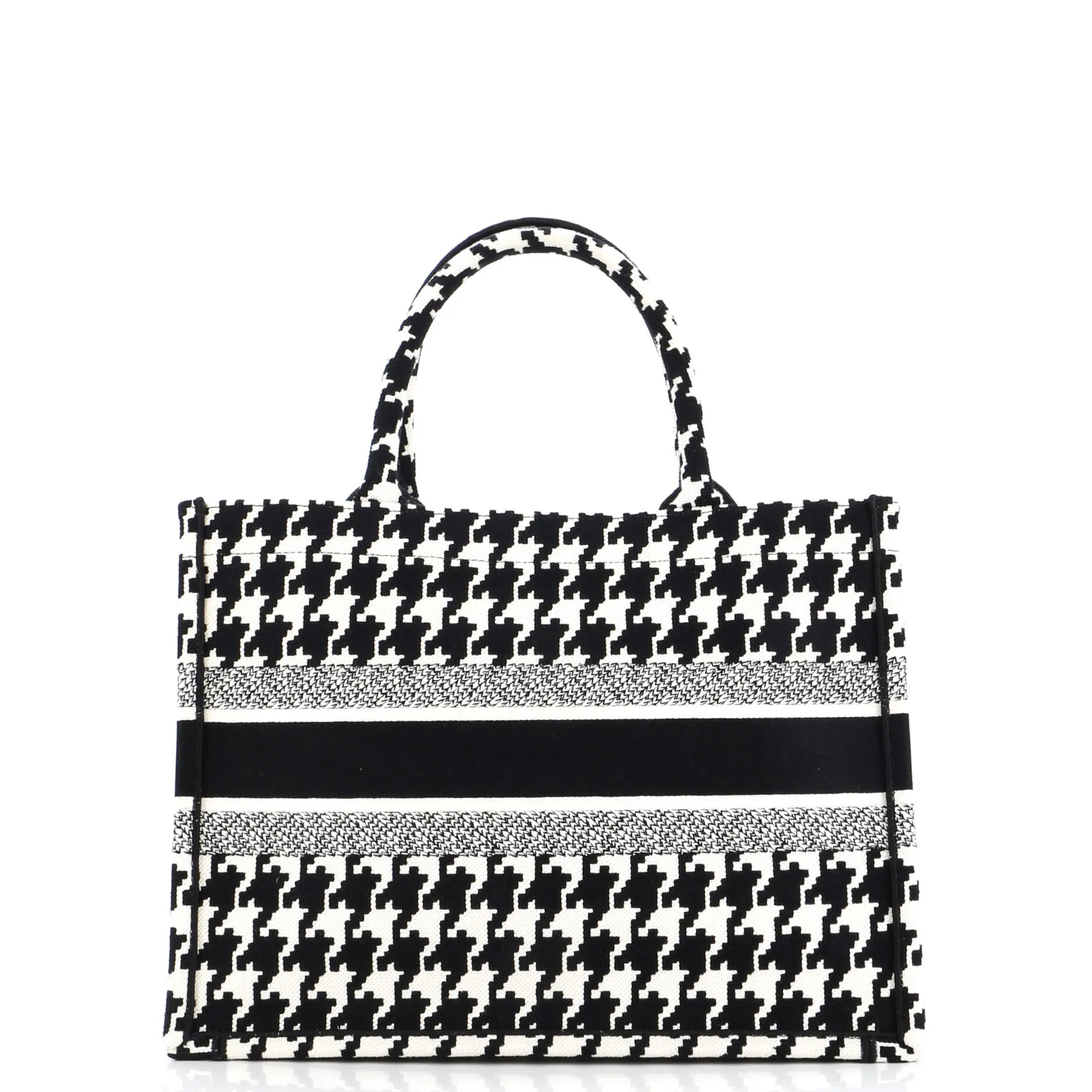 Book Tote Houndstooth Canvas Medium