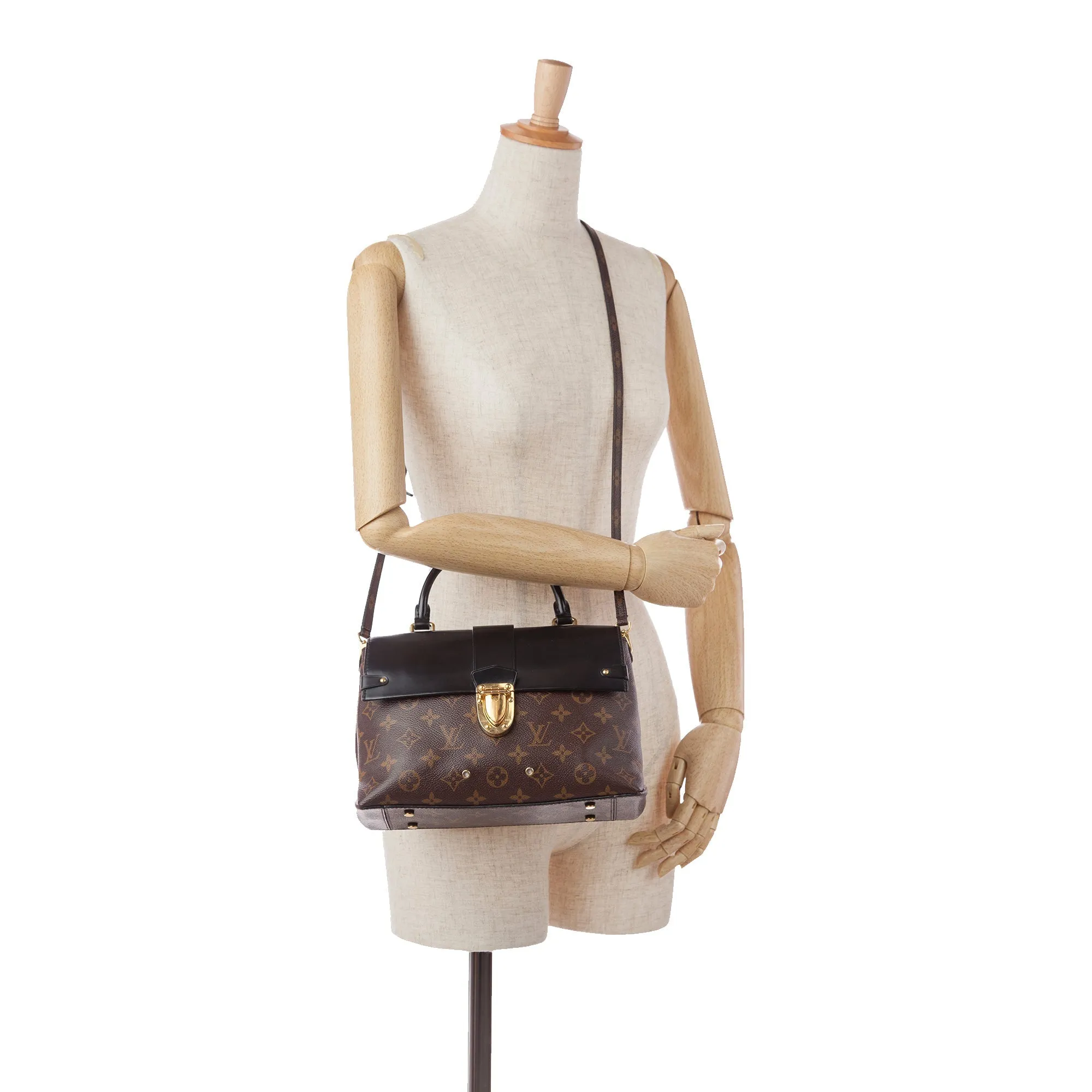 Brown Louis Vuitton Monogram One Handle Flap Satchel
