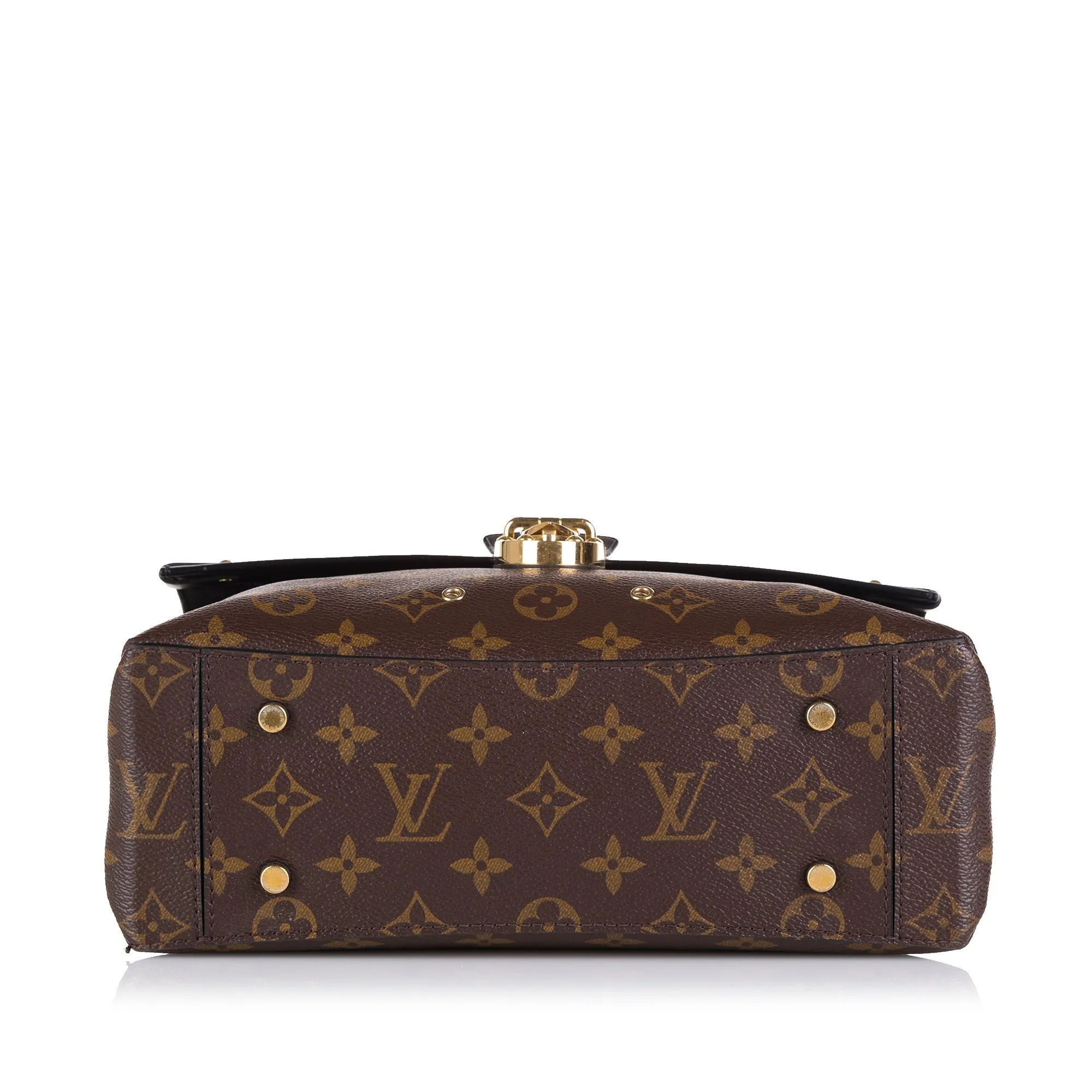 Brown Louis Vuitton Monogram One Handle Flap Satchel