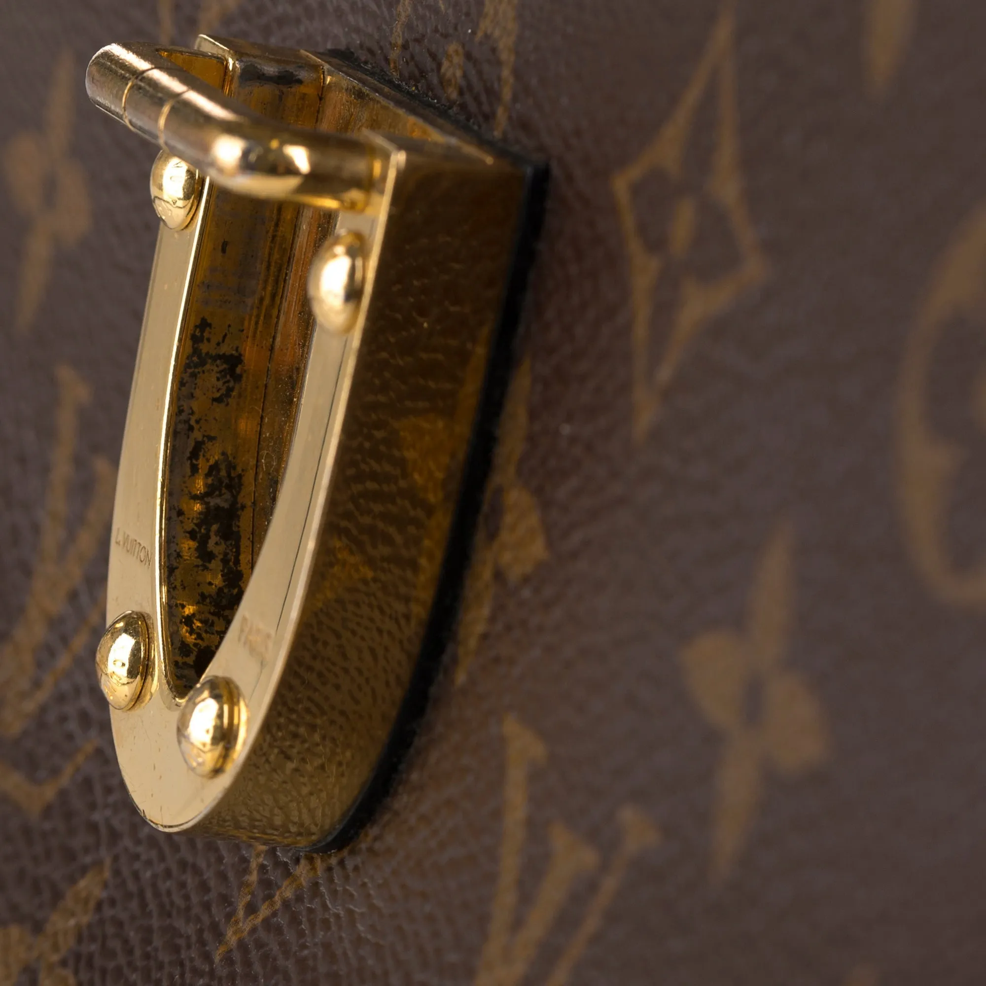 Brown Louis Vuitton Monogram One Handle Flap Satchel