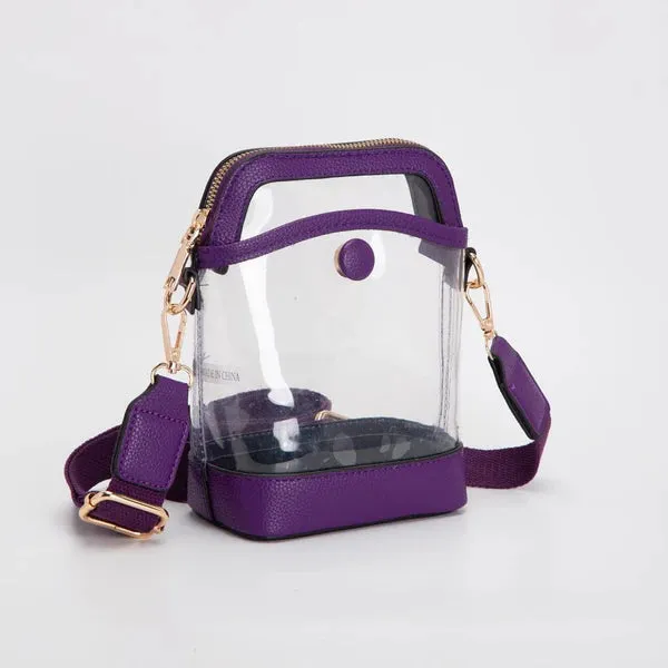 Carly Clear Mini Bucket Crossbody Bag