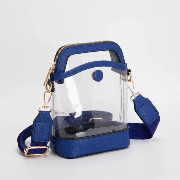 Carly Clear Mini Bucket Crossbody Bag