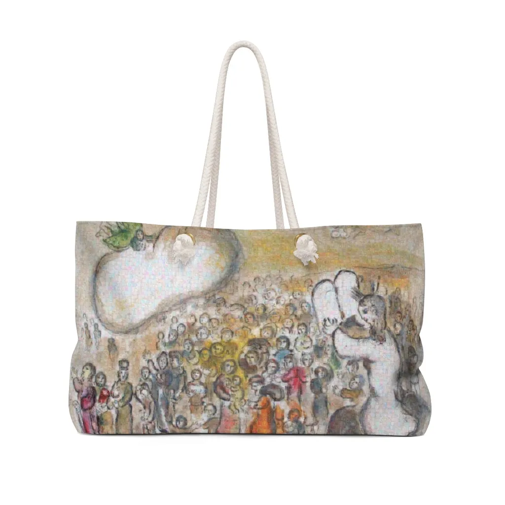 Chagal Moses Weekend tote bag, photomosaic by Gabriele Levy