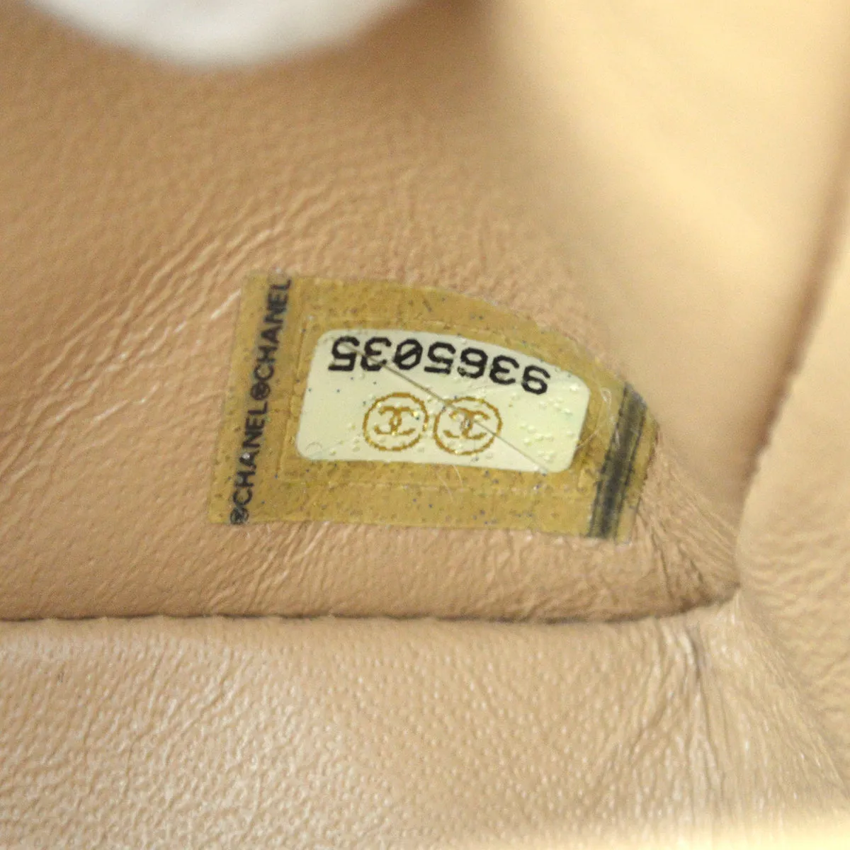 Chanel 2004-2005 Beige Lambskin East West Choco Bar Chain Shoulder Bag