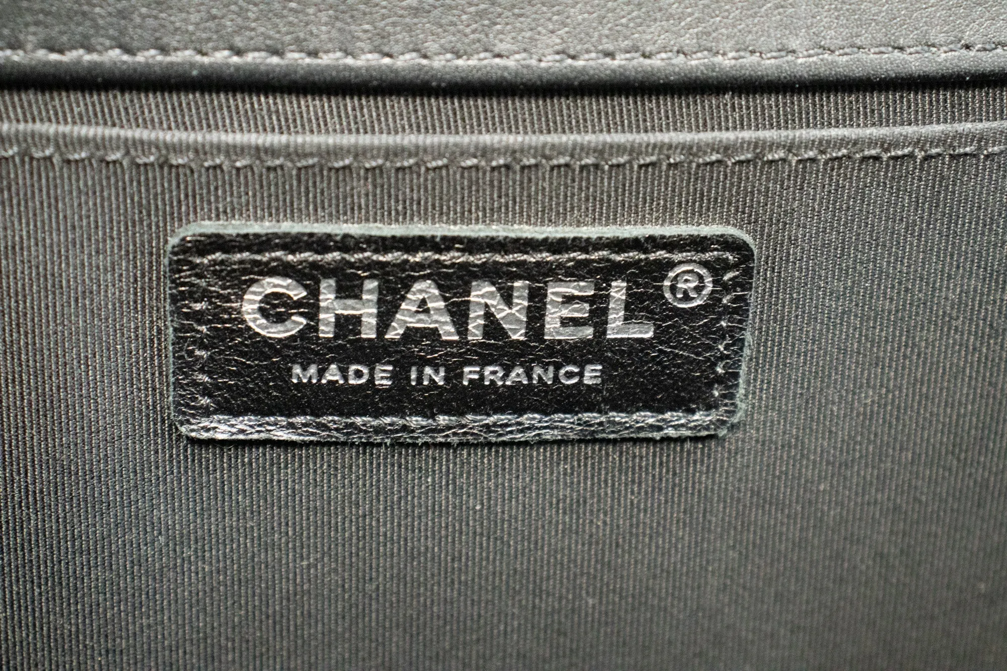 CHANEL Boy Chain Shoulder Bag Black Quilted Flap Calfskin Leather