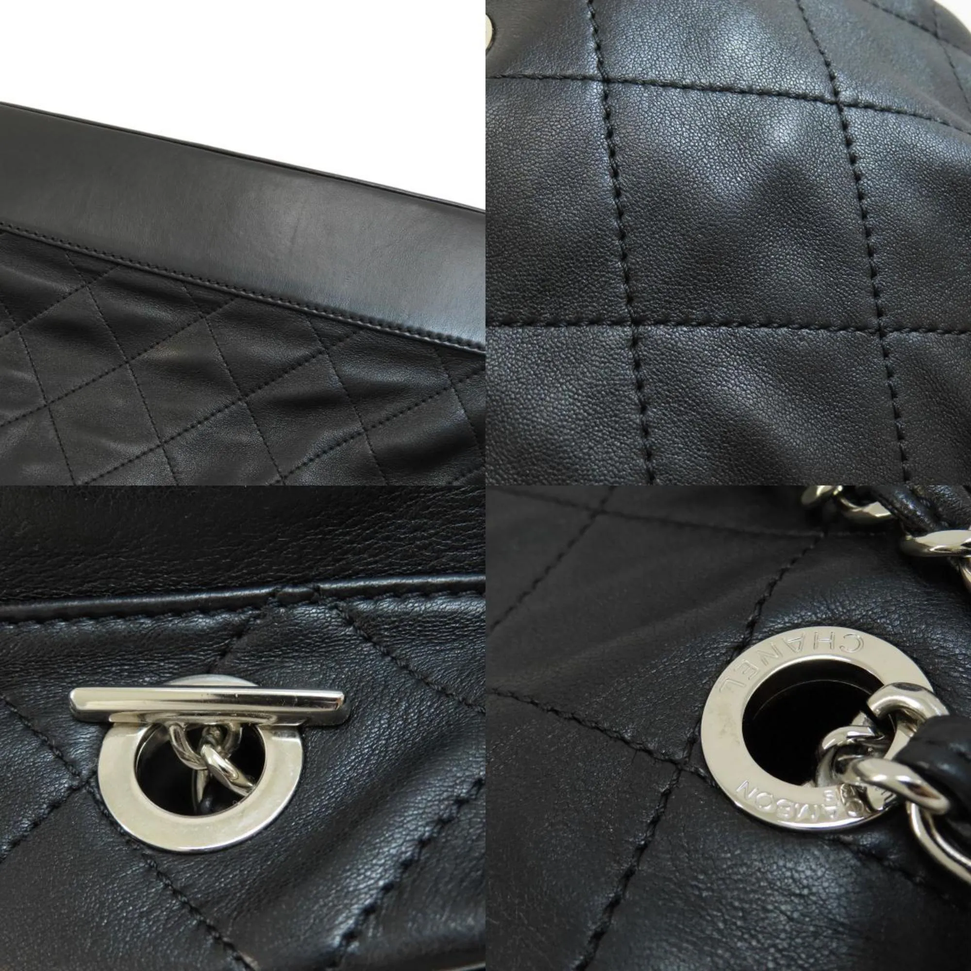 CHANEL Chain Bag Matelasse Coco Mark Tote Lambskin Women's