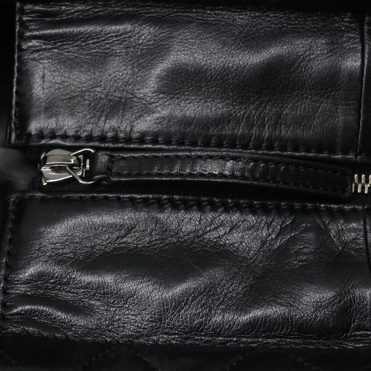 CHANEL Chain Matelasse Tote Bag Lamb Skin Black CC  ar7246A