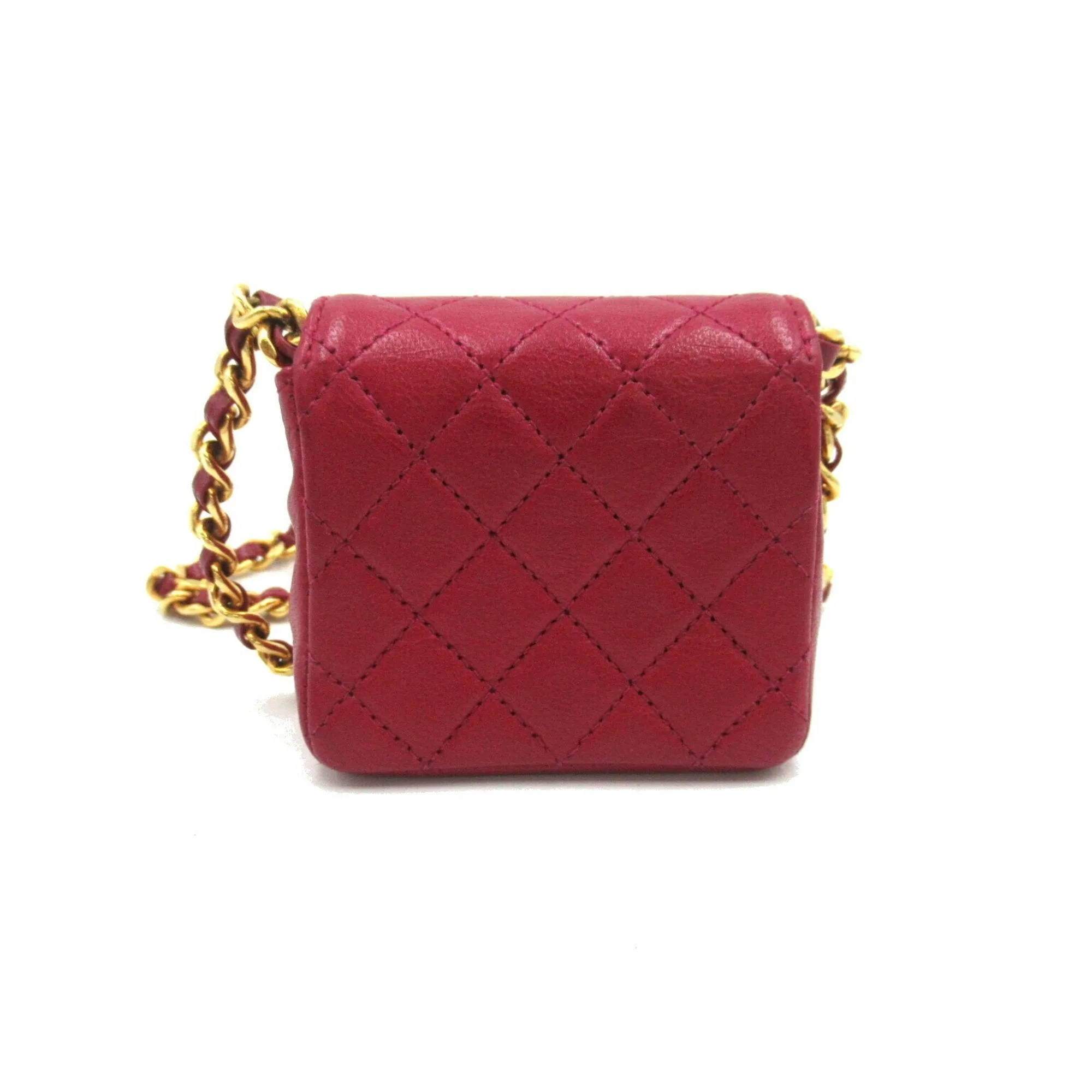 CHANEL Chain Pochette Shoulder Bag, Lambskin (Sheepskin), Women's, Purple