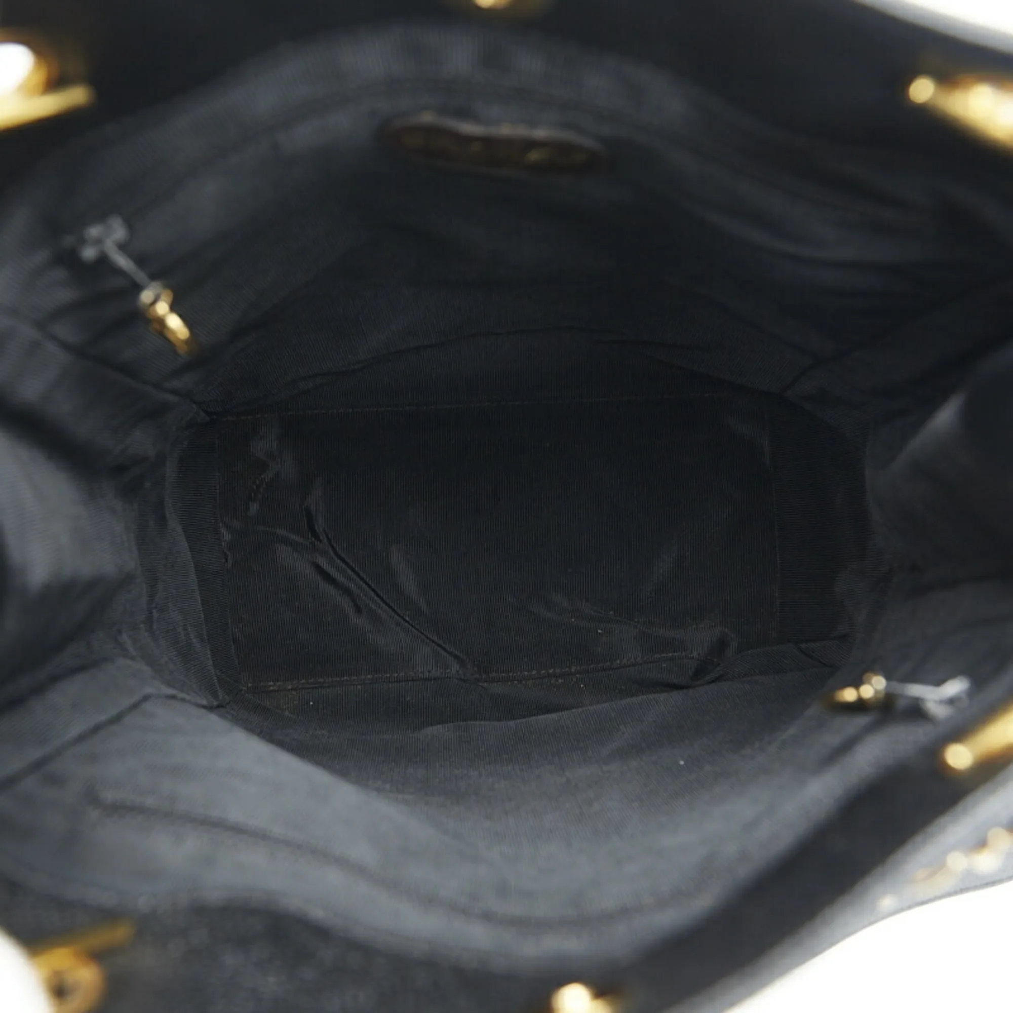 CHANEL coco mark handbag tote bag black gold matte caviar skin ladies