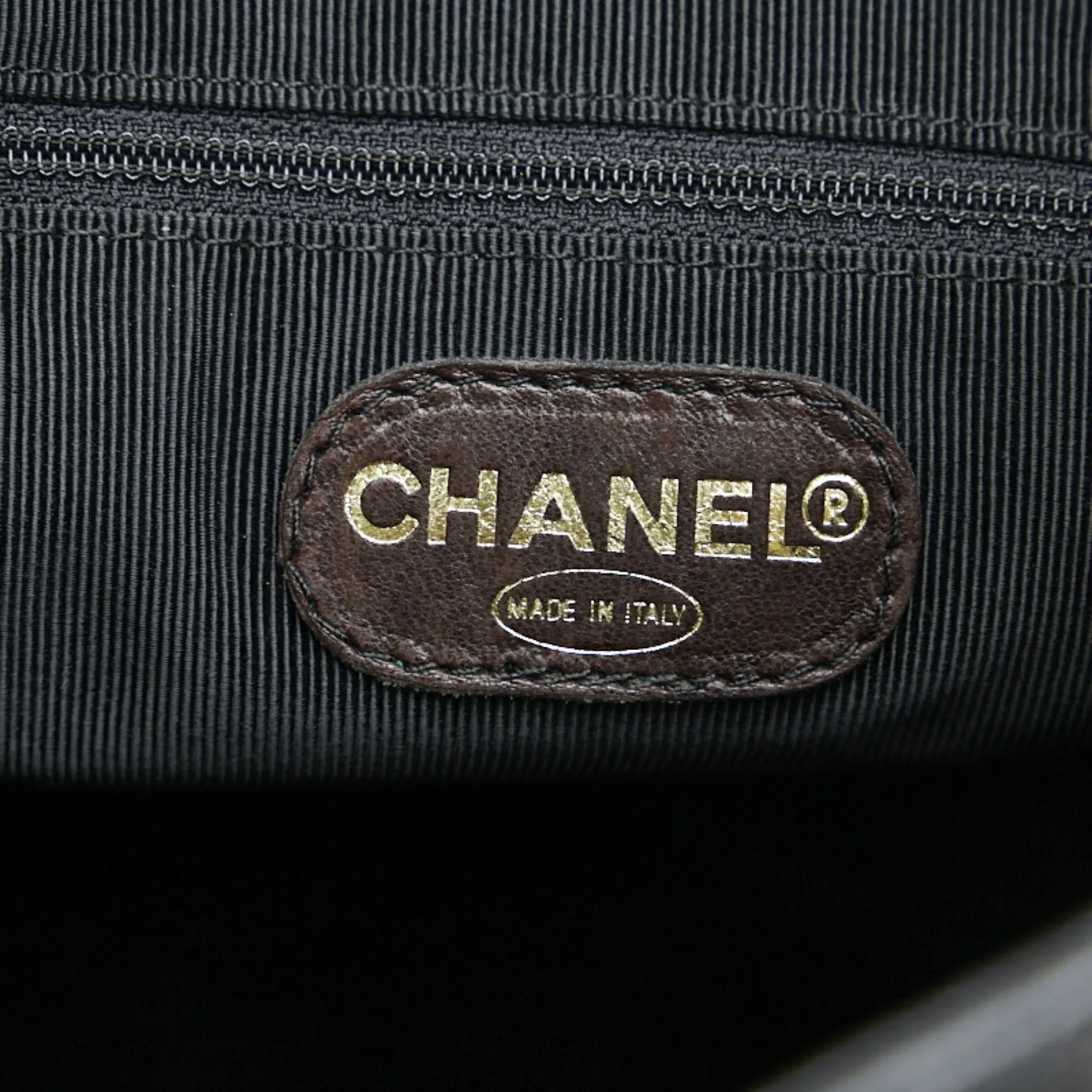 CHANEL coco mark handbag tote bag black gold matte caviar skin ladies