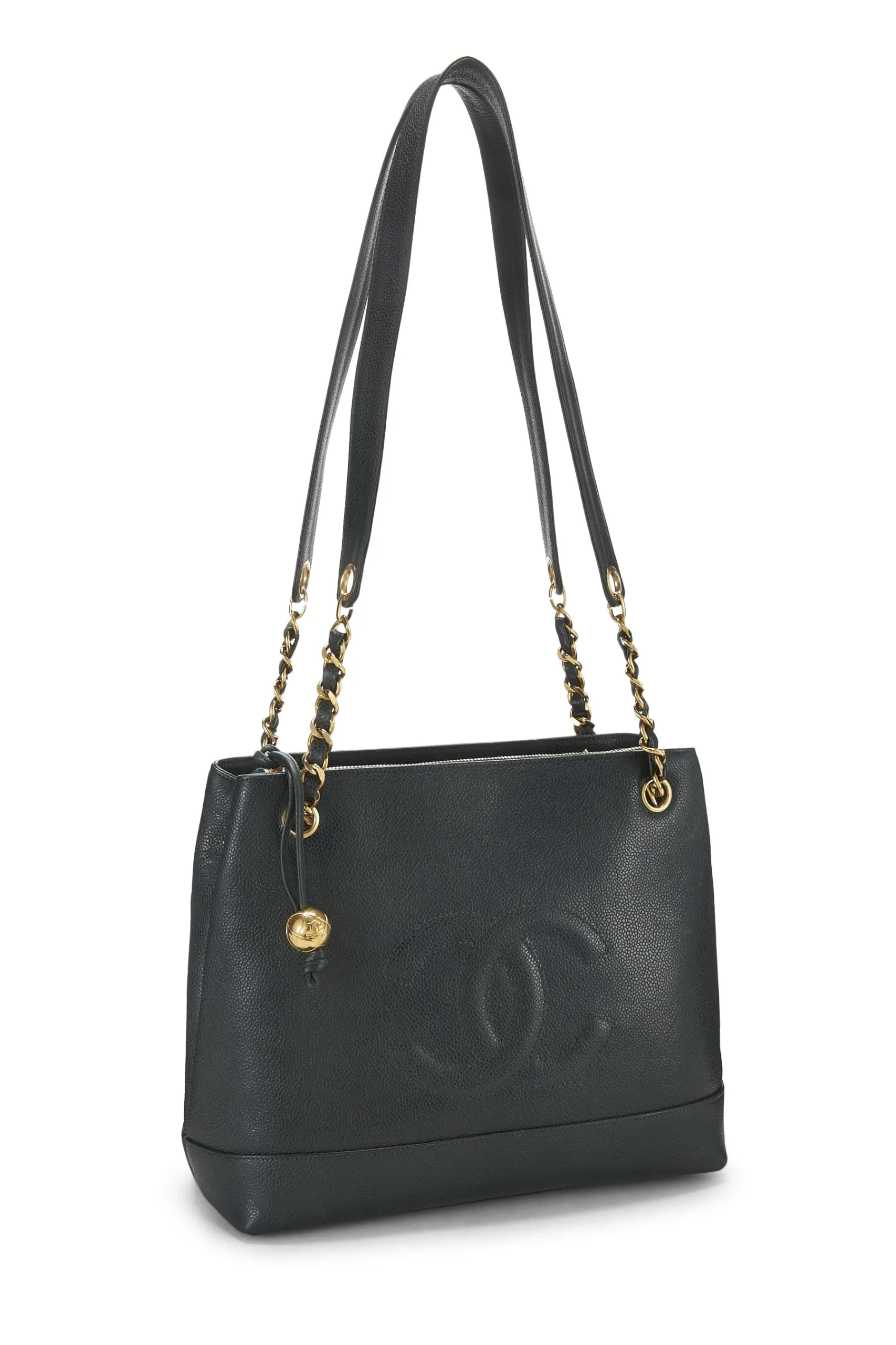 Chanel,  Green Caviar 'CC' Tote Small, Green