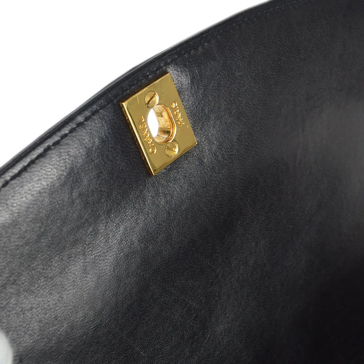 CHANEL Medium Diana Chain Shoulder Bag Black Lambskin 97552