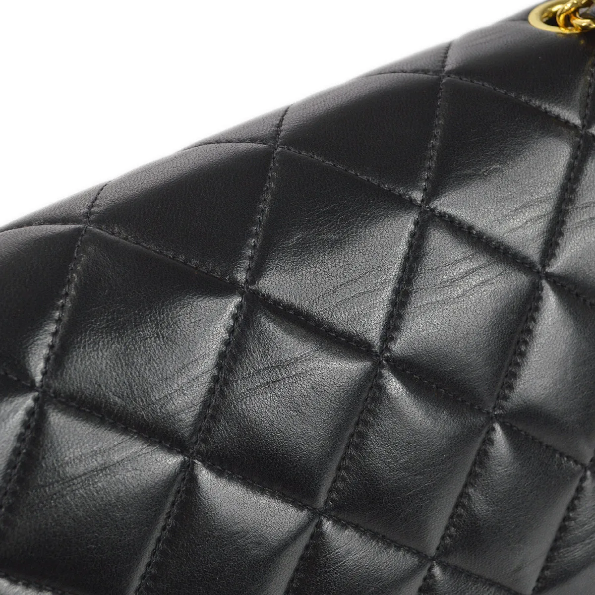 CHANEL Medium Diana Chain Shoulder Bag Black Lambskin 97552