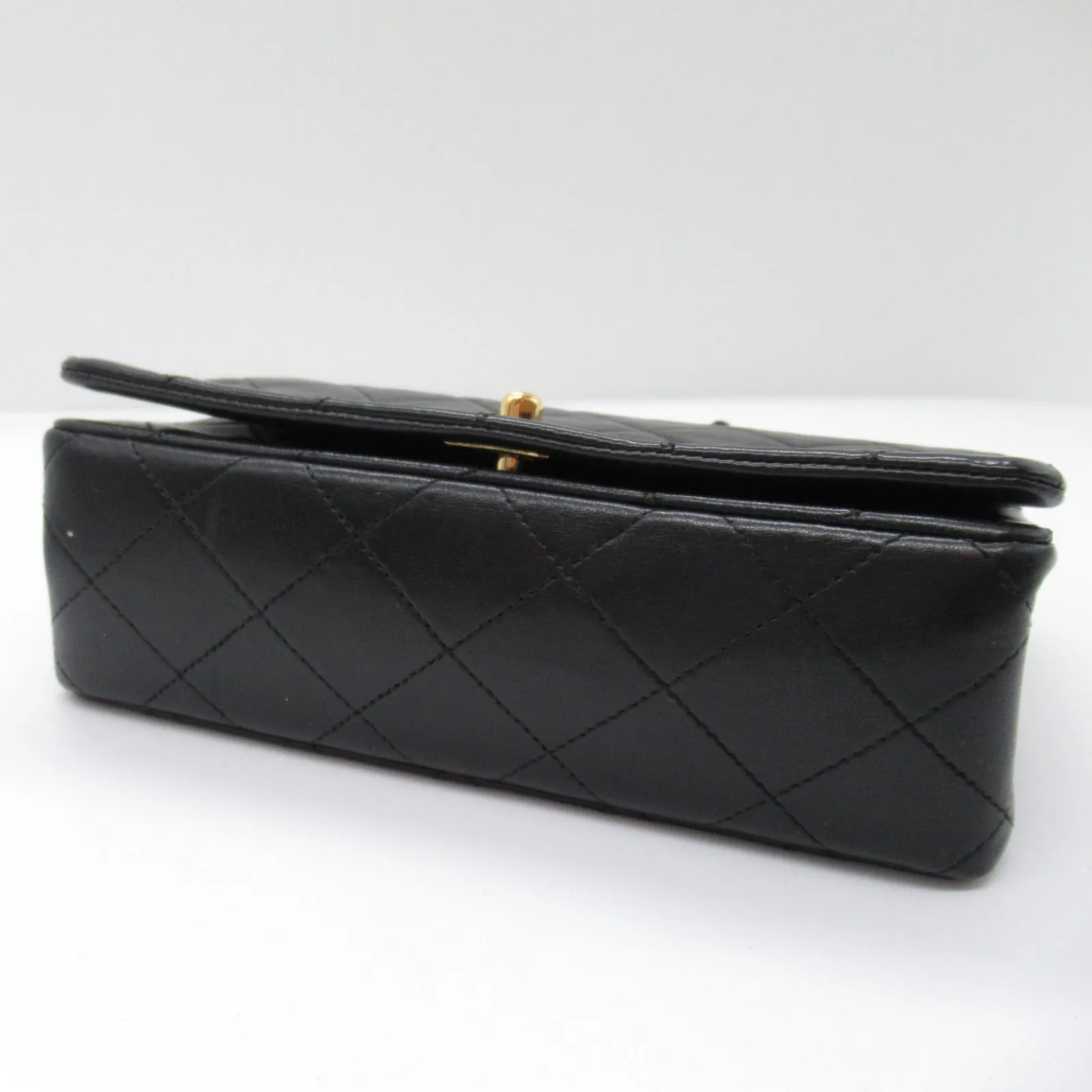 Chanel Mini Matrasse Single Flap Chain Shoulder Bag Shoulder Bag  (Sheep's Leather)  Black
