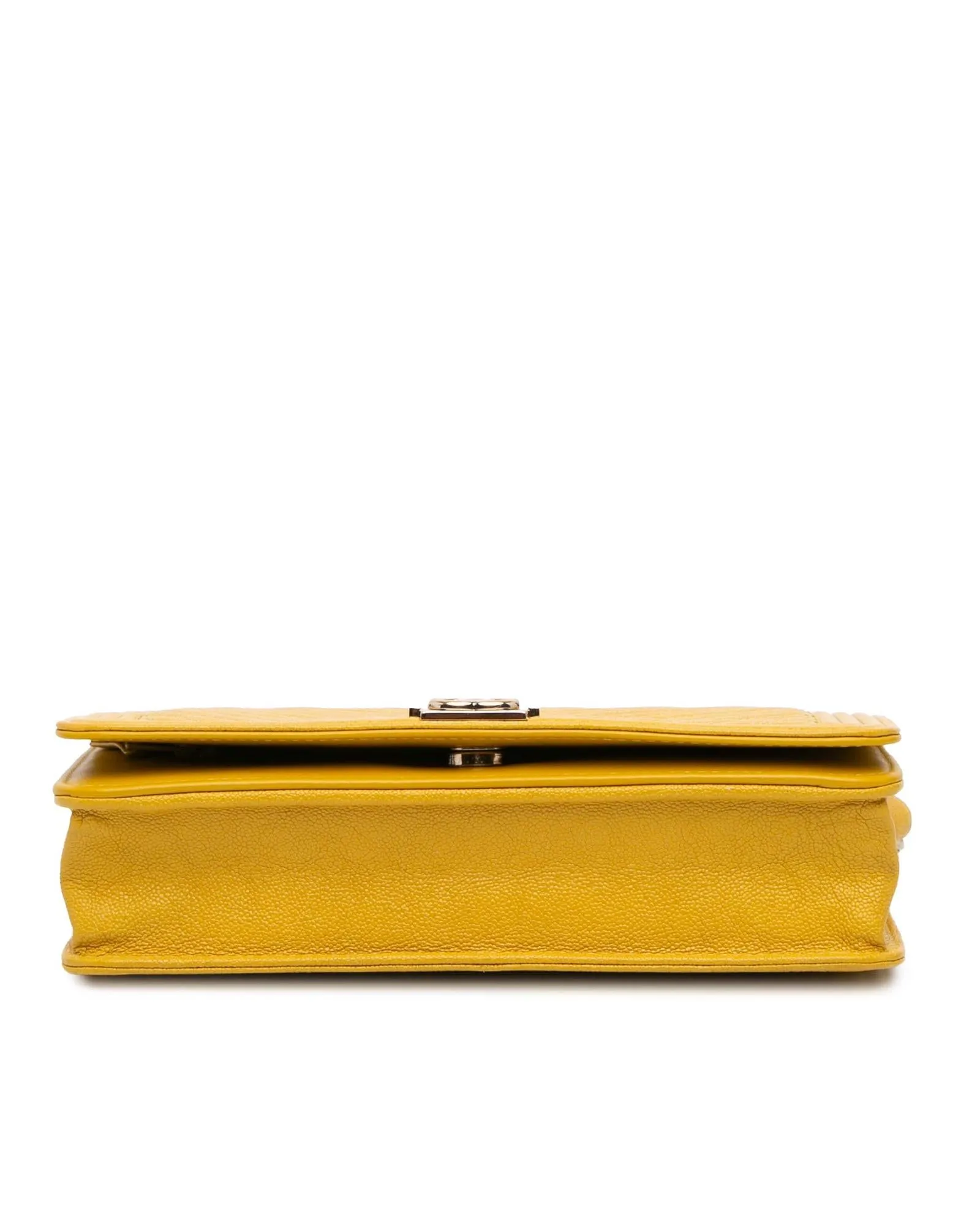 Chevron Quilted Leather Wallet On Chain