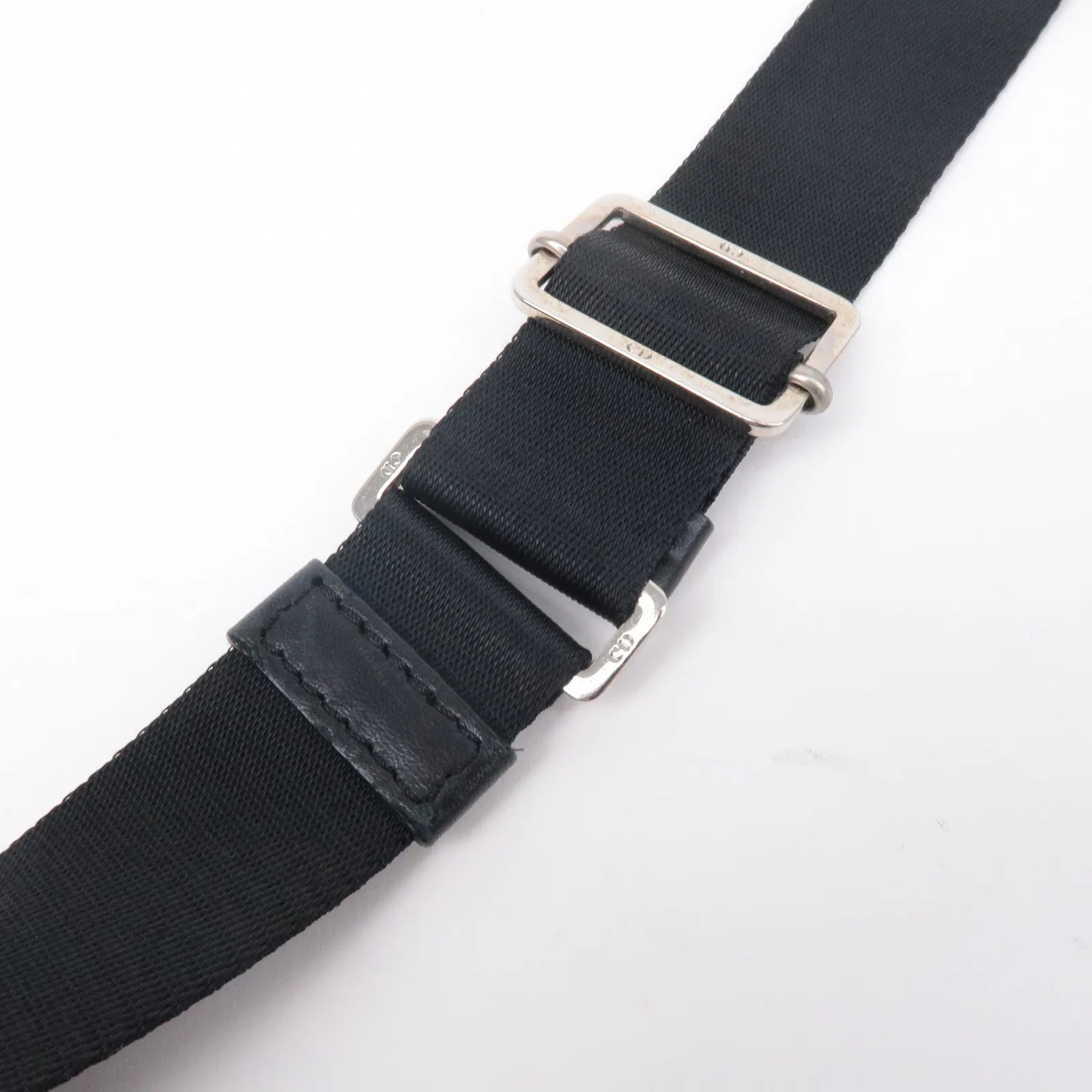 Christian Dior Lovely Canvas Leather Shoulder Bag Black