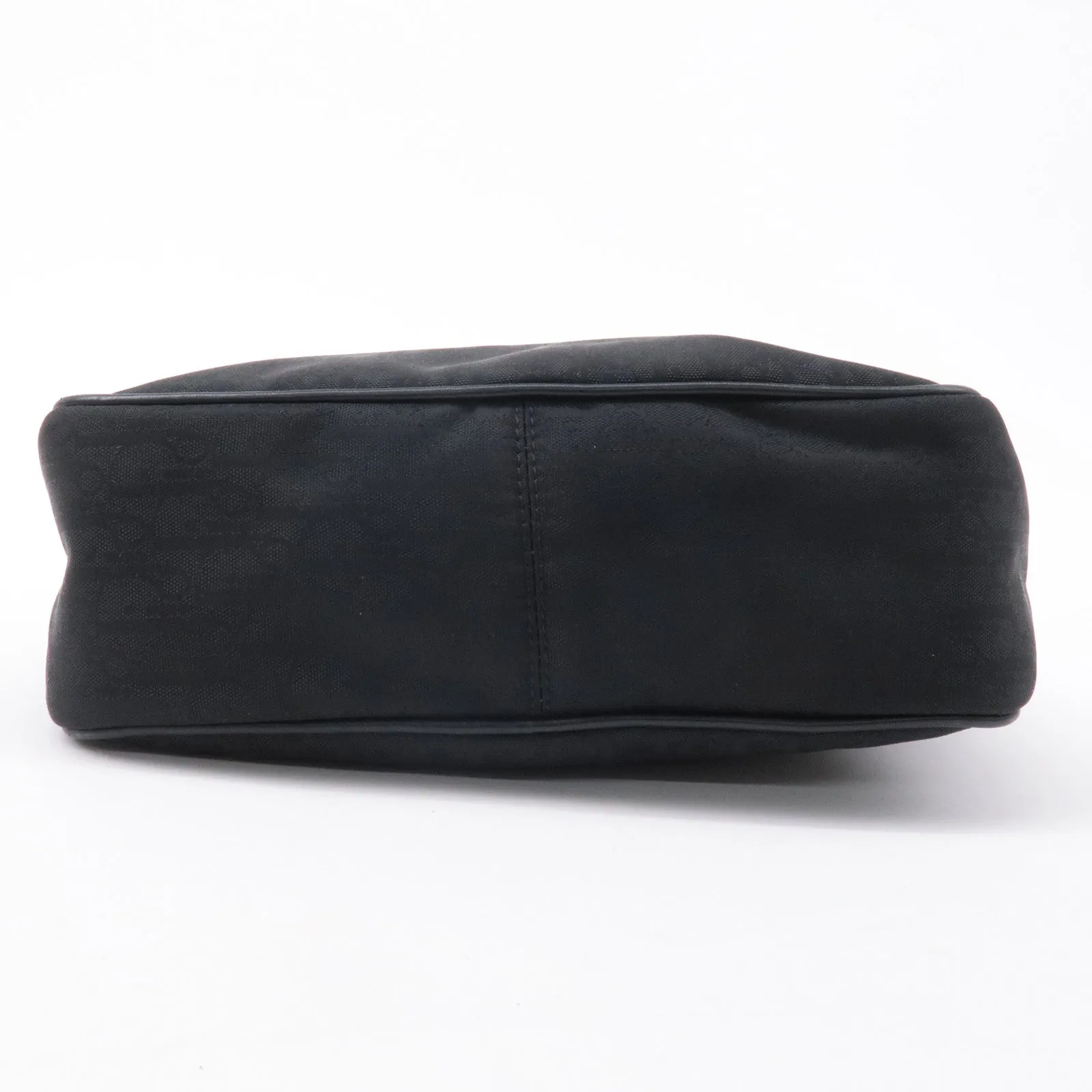 Christian Dior Lovely Canvas Leather Shoulder Bag Black