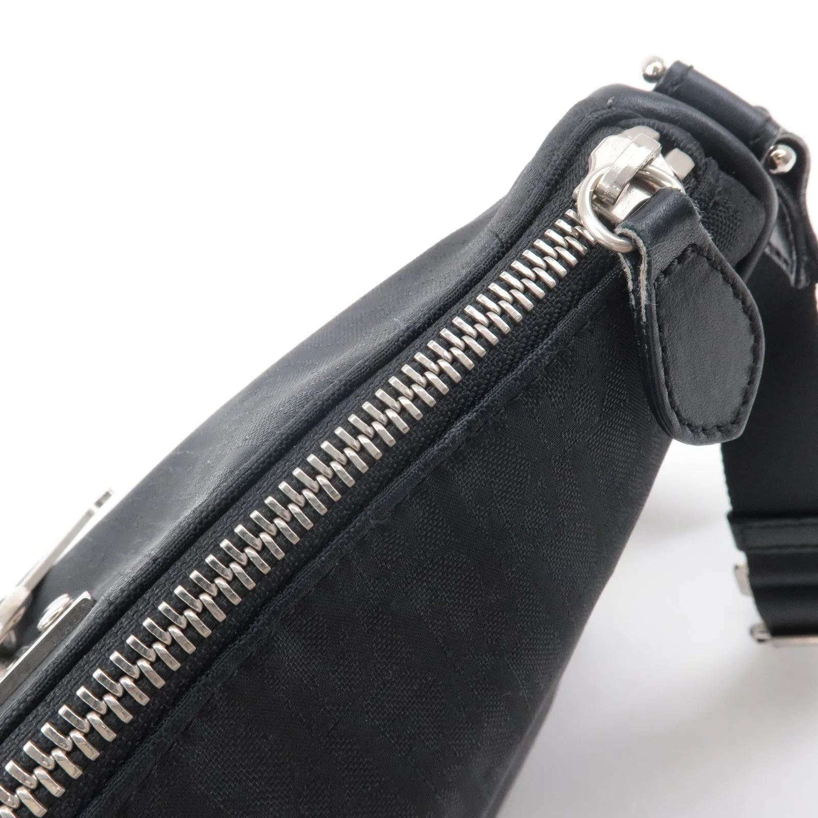 Christian Dior Lovely Canvas Leather Shoulder Bag Black