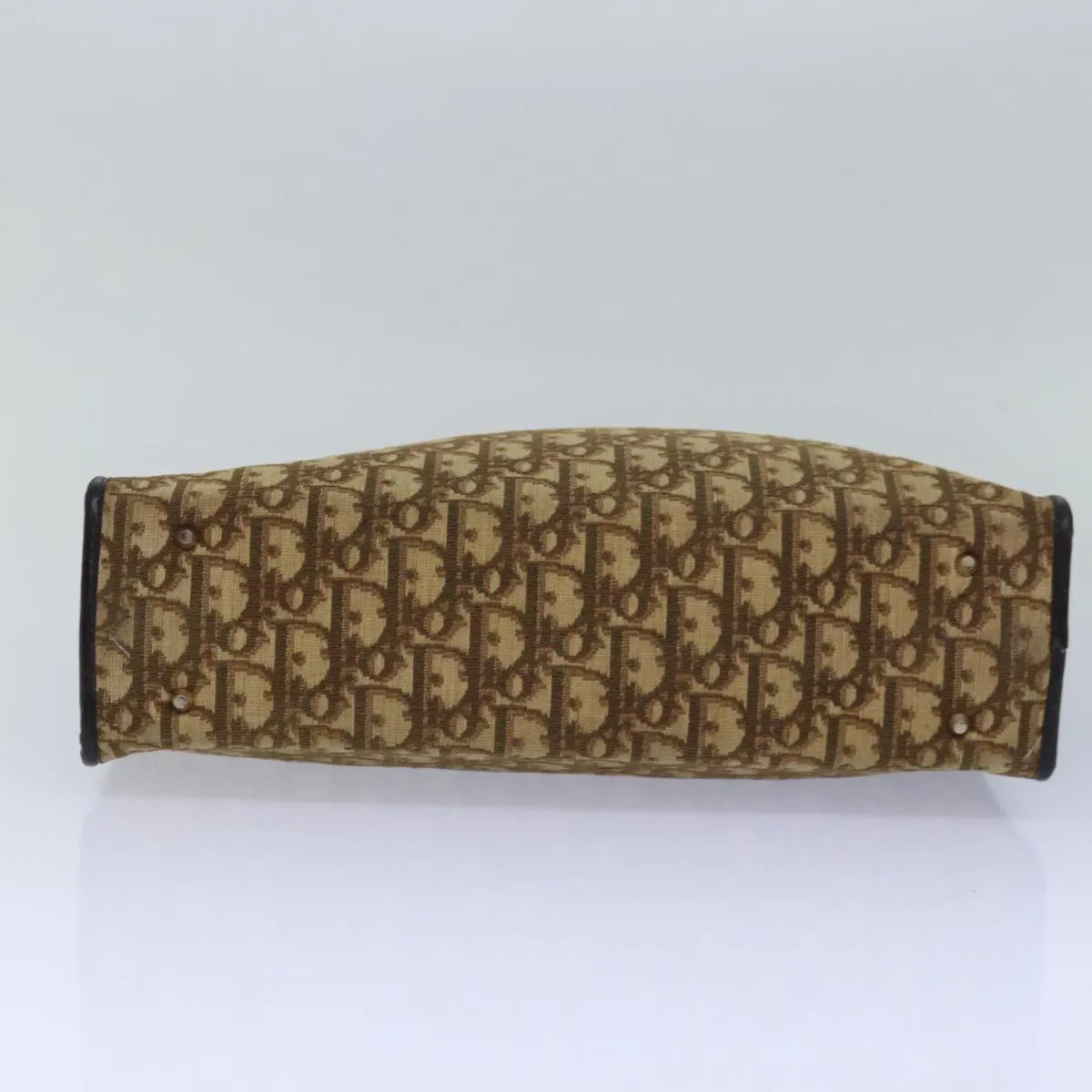 CHRISTIAN DIOR Trotter Canvas Hand Bag Brown Auth ep4751