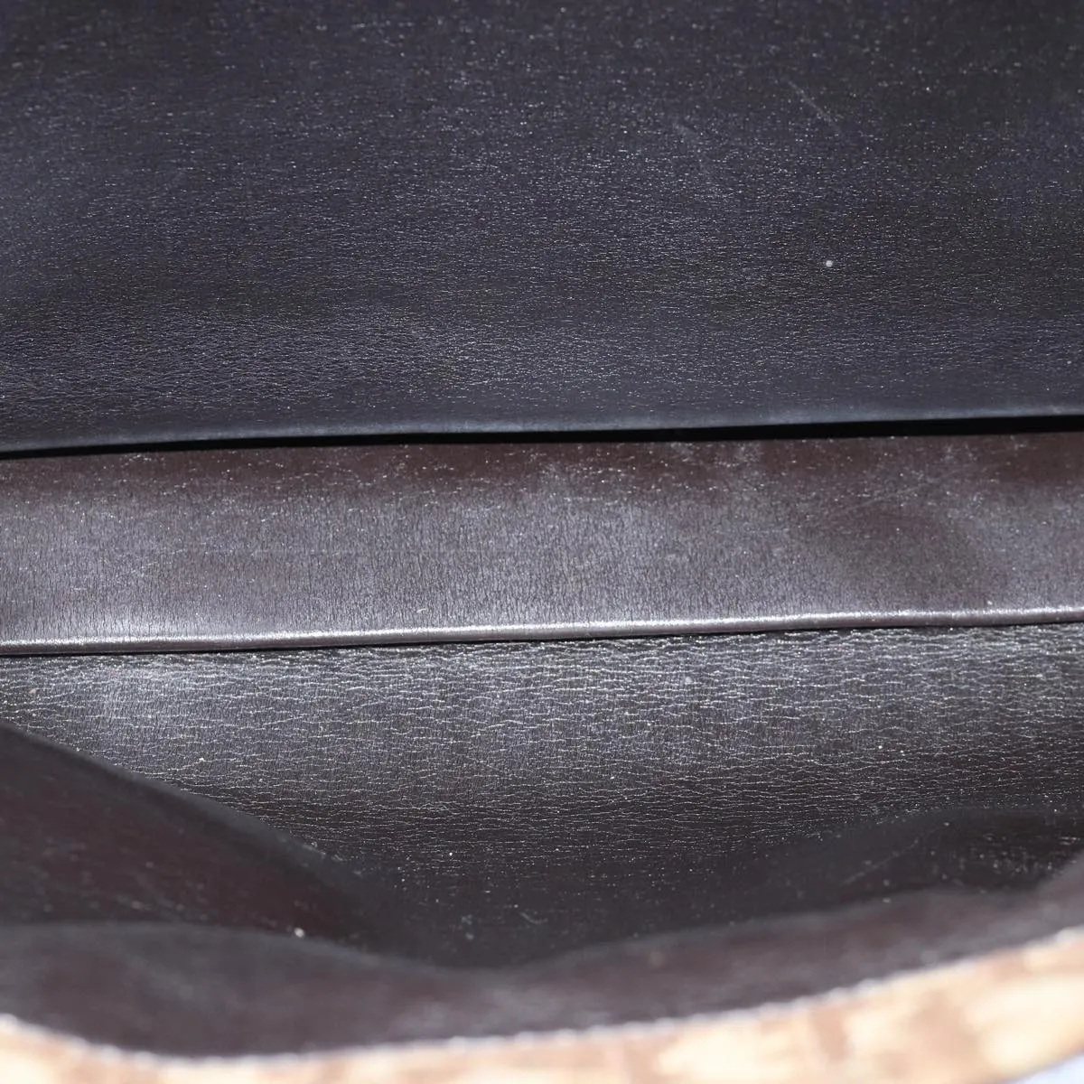 CHRISTIAN DIOR Trotter Canvas Hand Bag Brown Auth ep4751