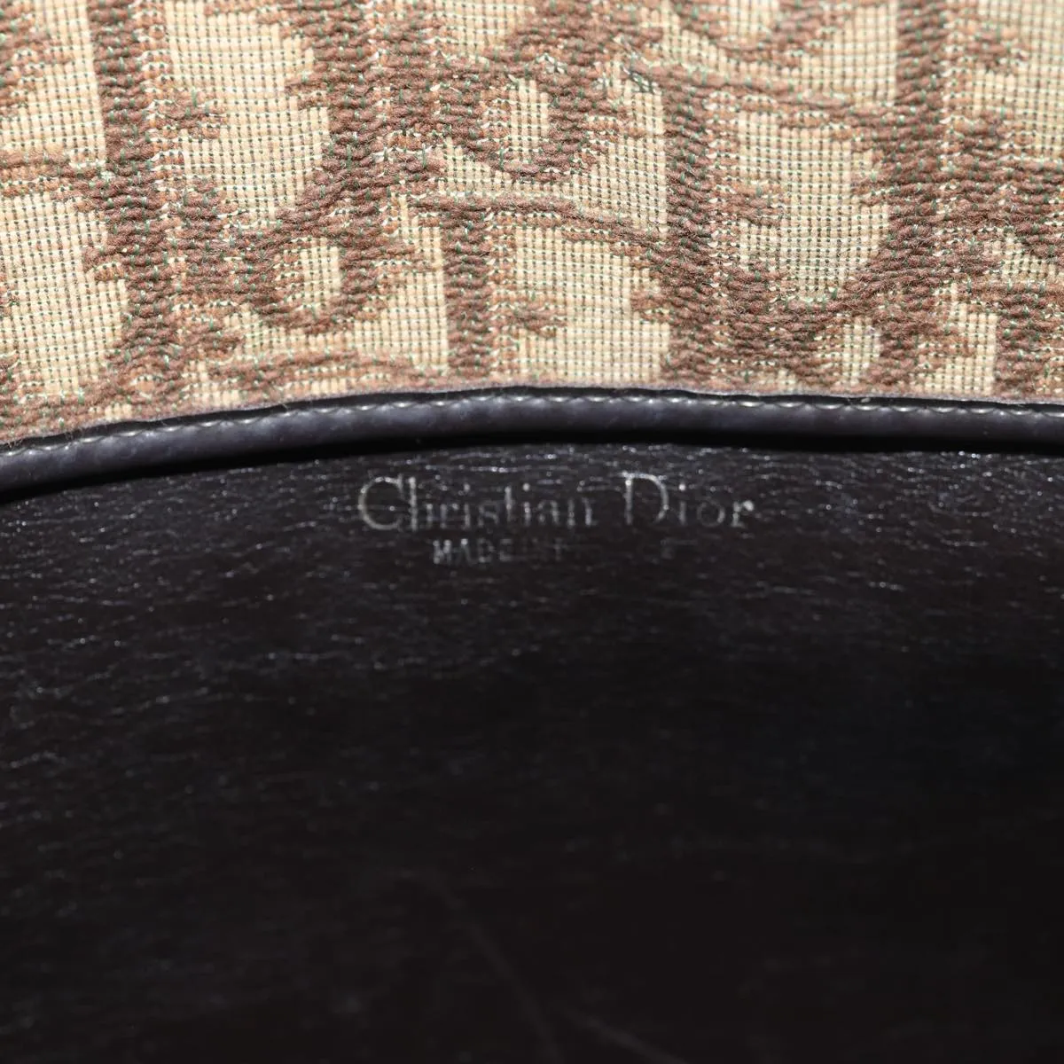 CHRISTIAN DIOR Trotter Canvas Hand Bag Brown Auth ep4751
