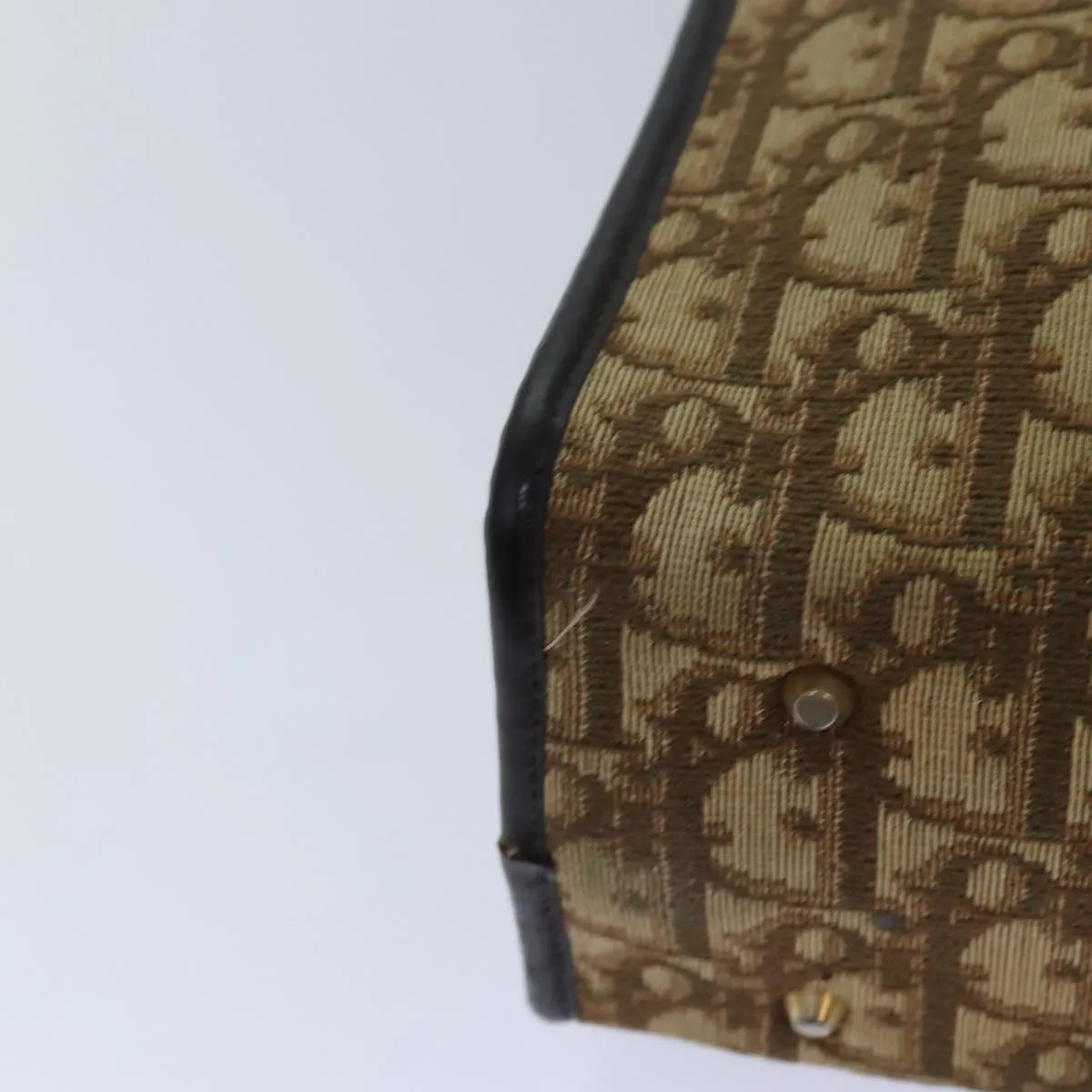 CHRISTIAN DIOR Trotter Canvas Hand Bag Brown Auth ep4751