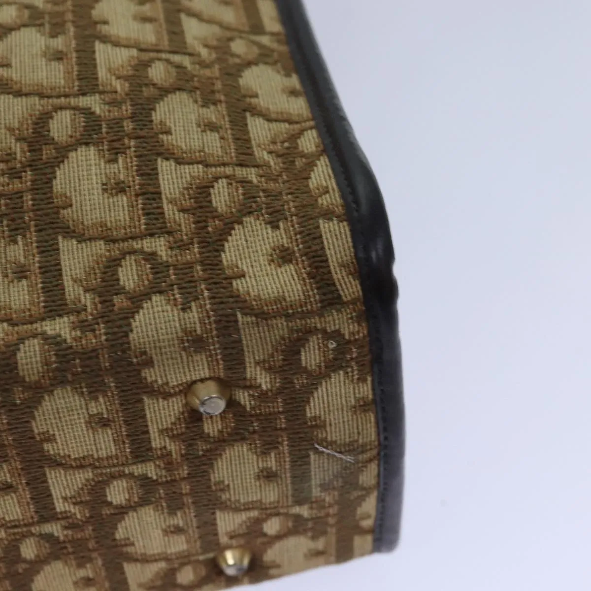 CHRISTIAN DIOR Trotter Canvas Hand Bag Brown Auth ep4751