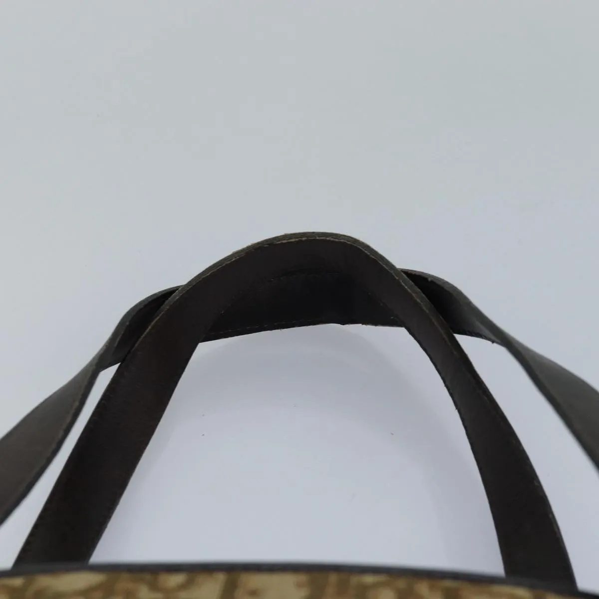CHRISTIAN DIOR Trotter Canvas Hand Bag Brown Auth ep4751