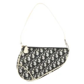 Christian Dior Trotter Saddle Bag PVC Leather Hand Bag CR1021