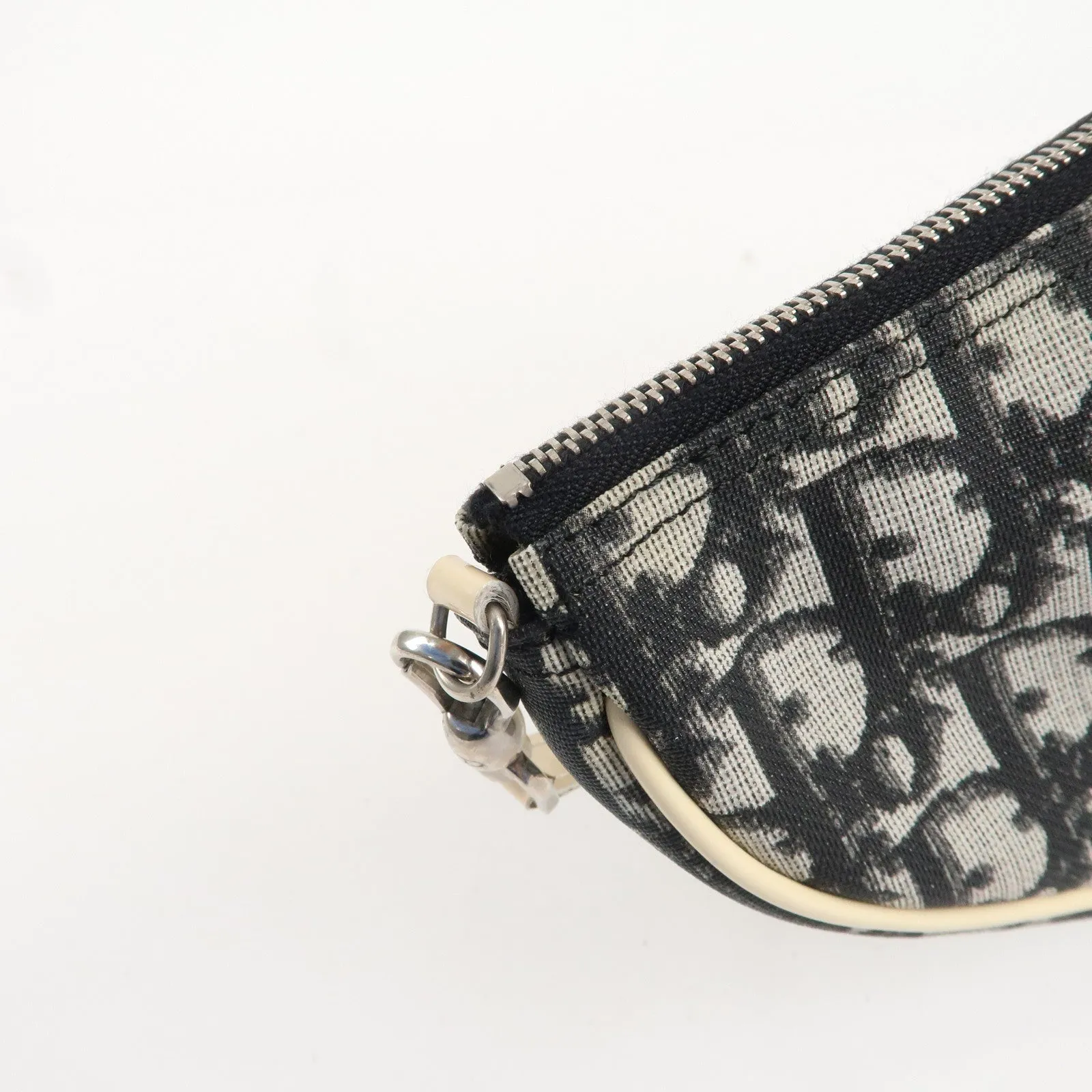 Christian Dior Trotter Saddle Bag PVC Leather Hand Bag CR1021