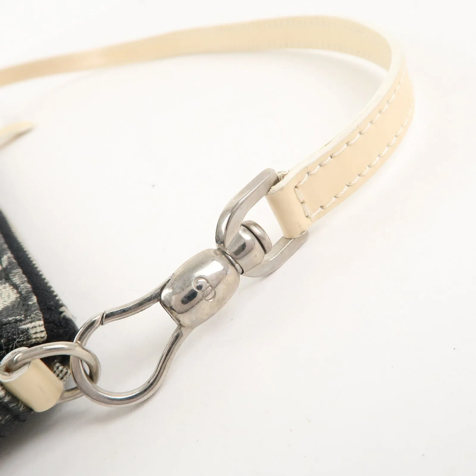 Christian Dior Trotter Saddle Bag PVC Leather Hand Bag CR1021