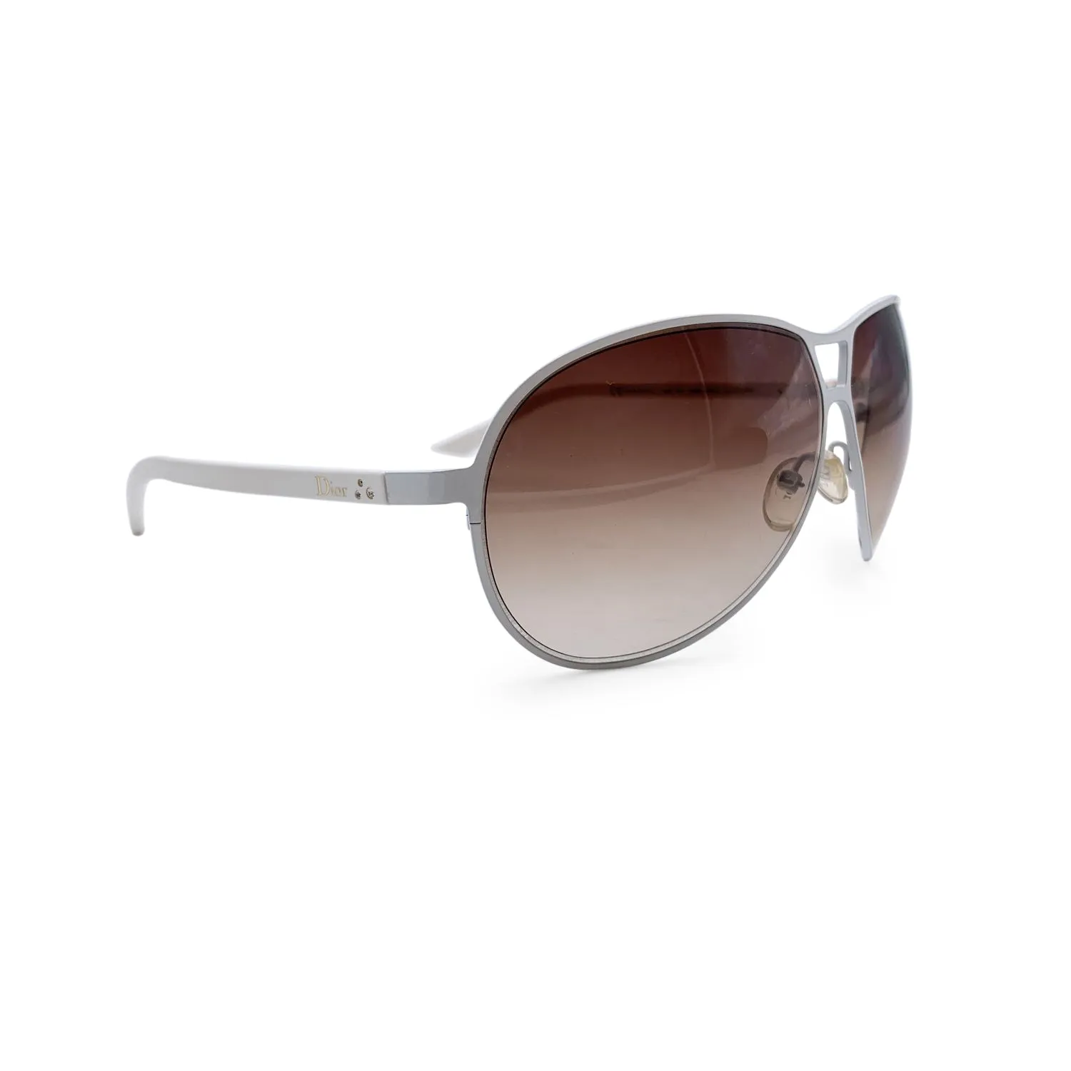 CHRISTIAN DIOR Vintage White Aviator Ladybug Tiny Osir 5 Sunglasses