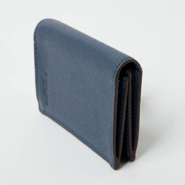 Coach Bifold Card Case In Crossgrain Leather Dark Denim F86763 DDE