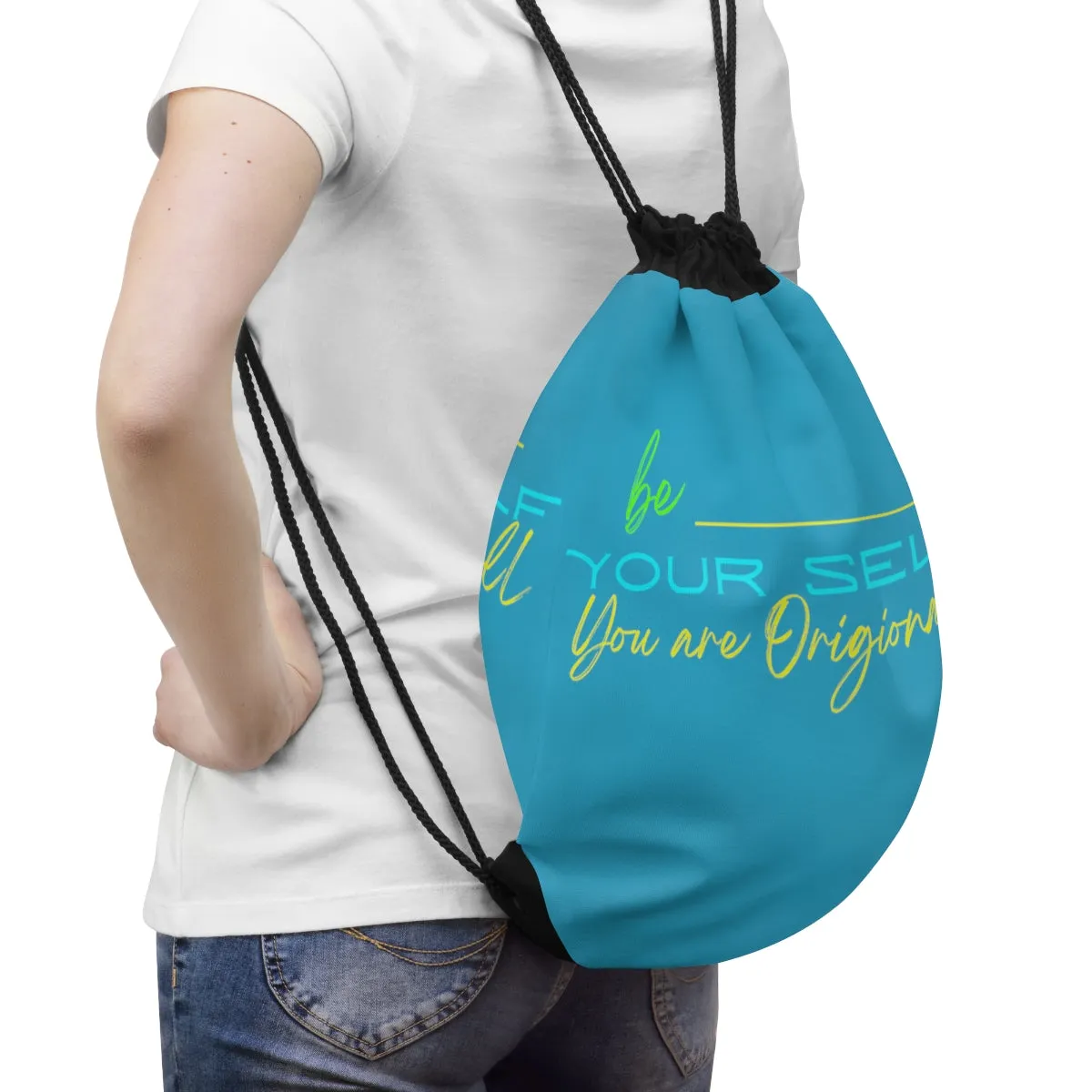 Copy of Drawstring Bag ( Be Yourself  Purple )