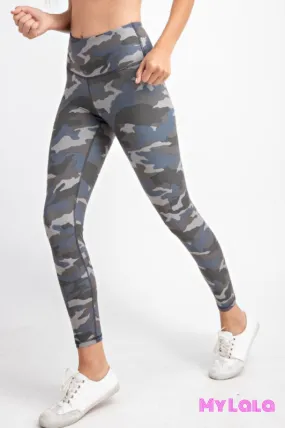 Curvy Camo Activewear (Grey Blue)