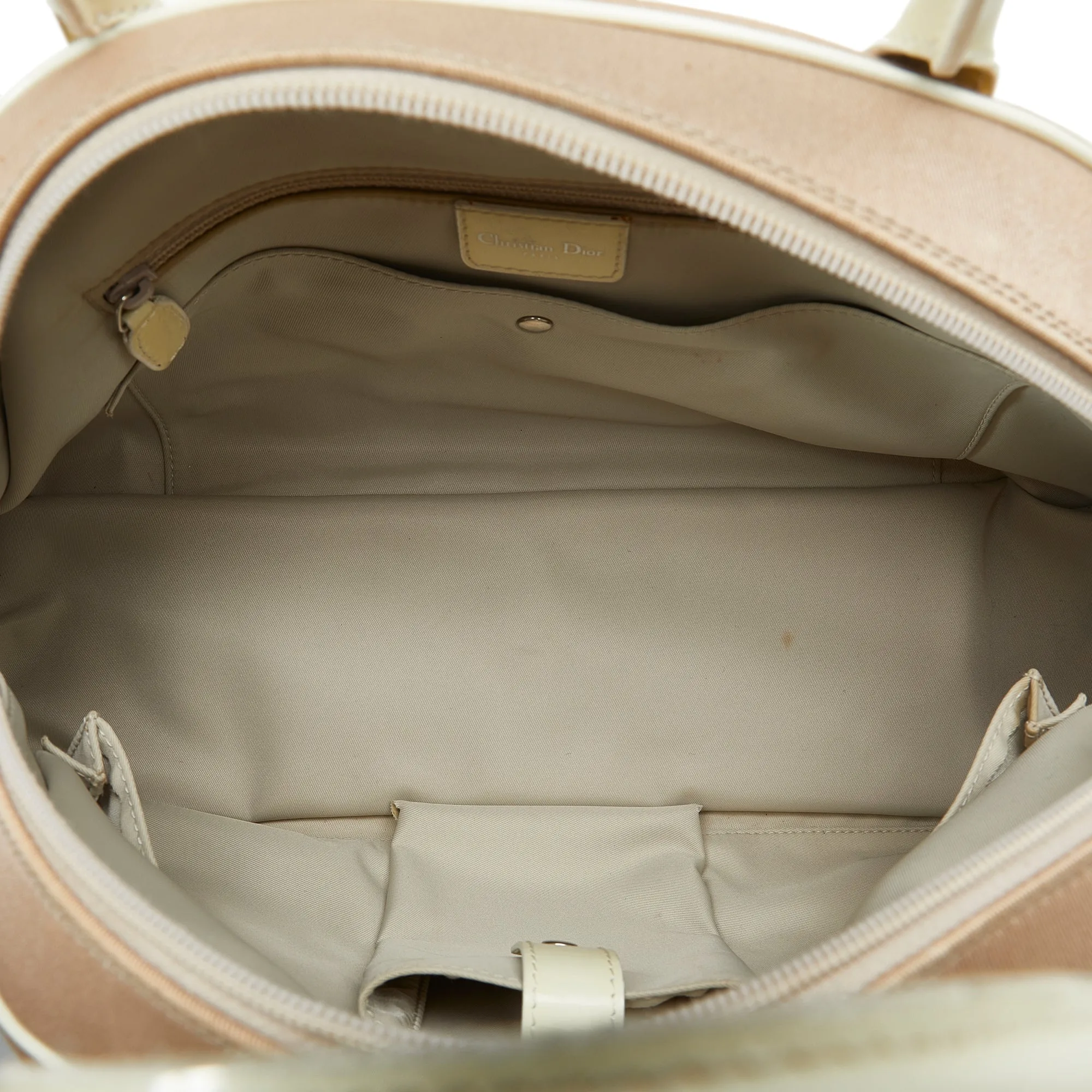 DIOR Canvas Double Saddle Bowler Handbag