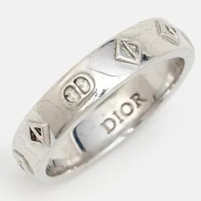 DIOR CD Diamond Sterling Silver Ring Size 58