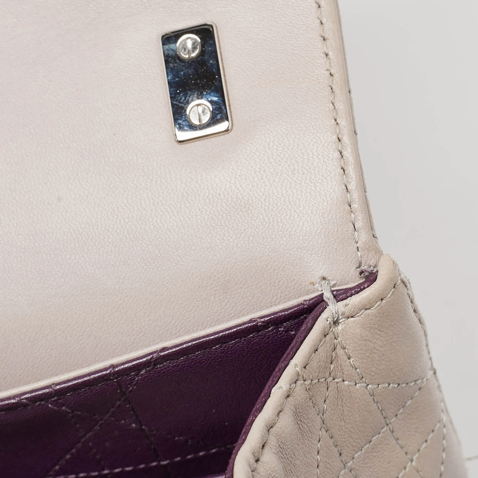 DIOR Grey Cannage Leather Large Miss  Shoulder Bag