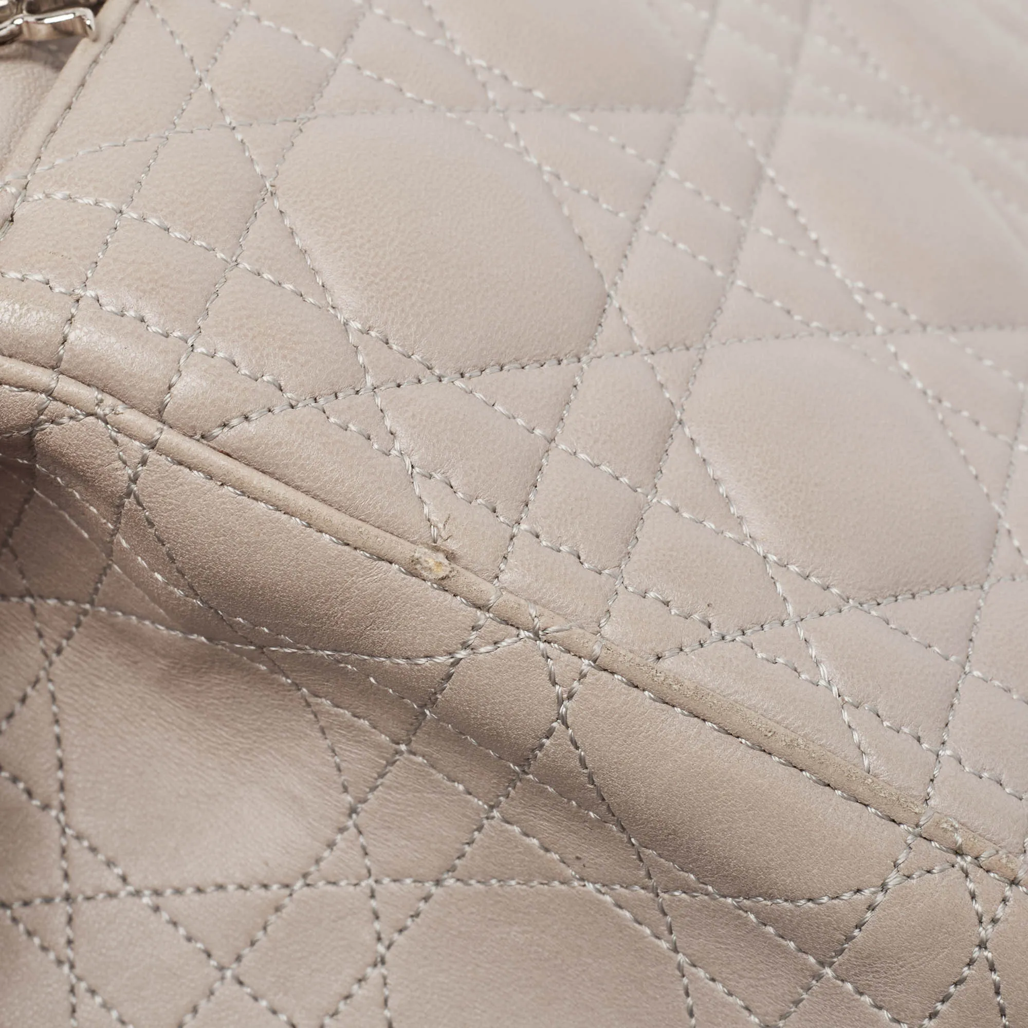 DIOR Grey Cannage Leather Large Miss  Shoulder Bag