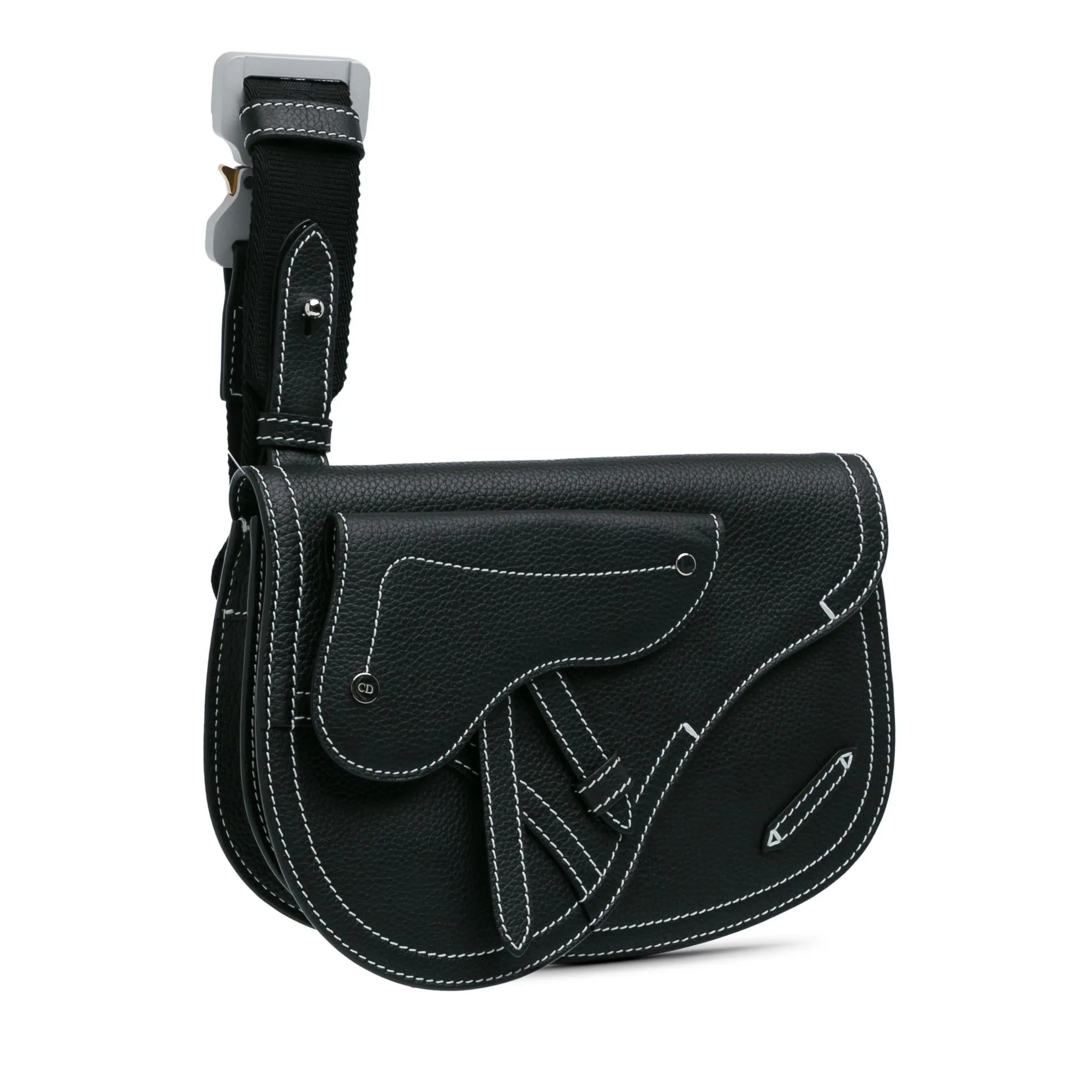 Dior Kaws Grained Calfskin Saddle Pouch (SHG-M72M8X)