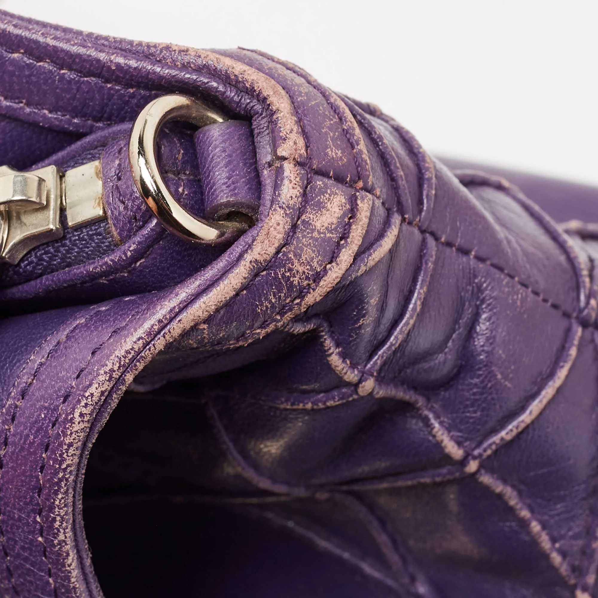 DIOR Purple Cannage Leather Granville Tote